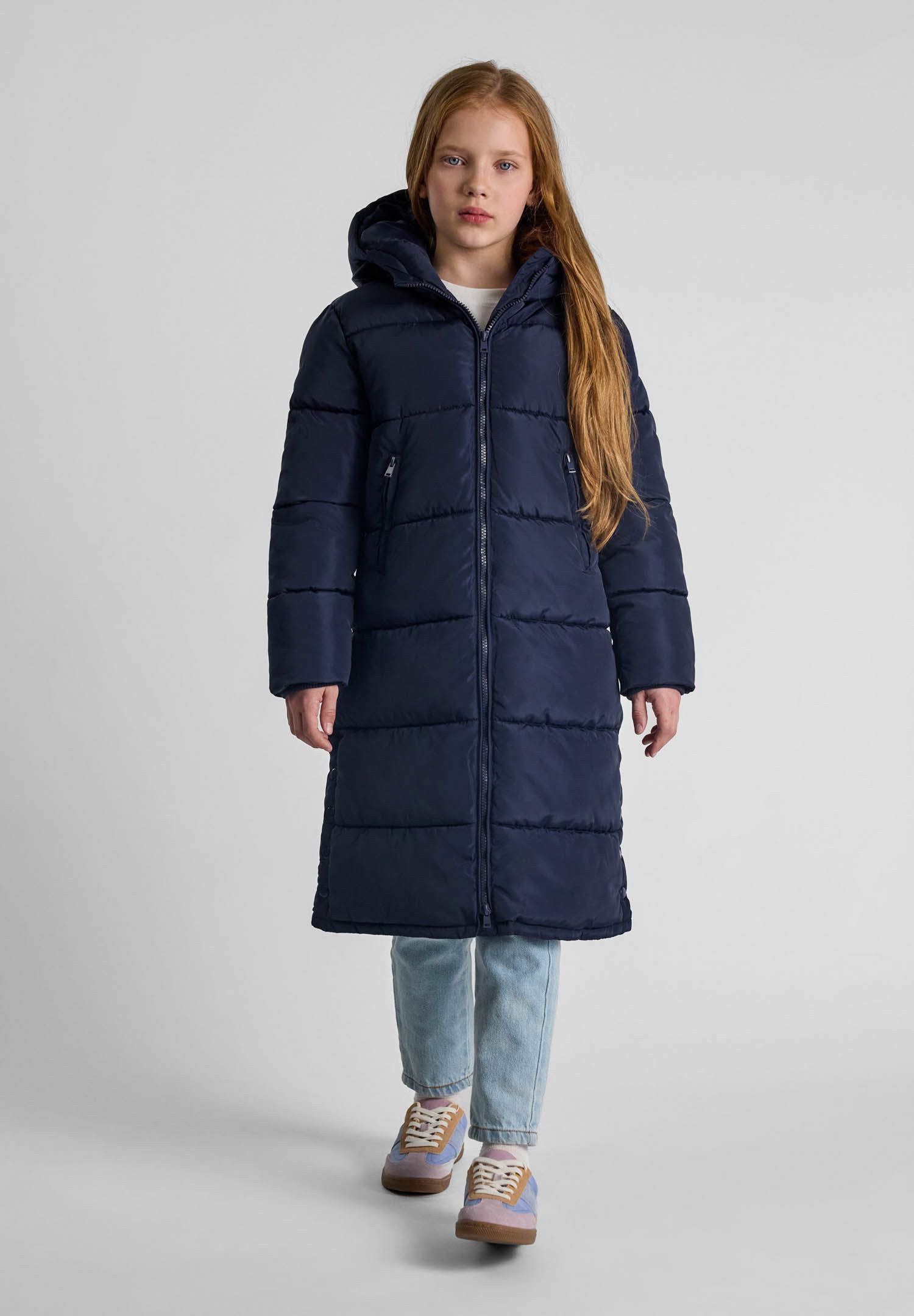 MINOTI Winterjacke Lange Winterjacke mit Kapuze,