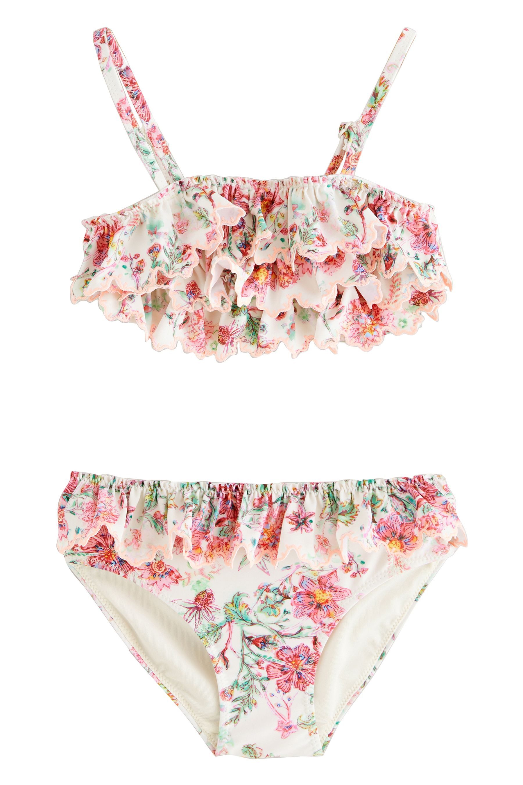 Next Bustier-Bikini Bikini mit Rüschen und