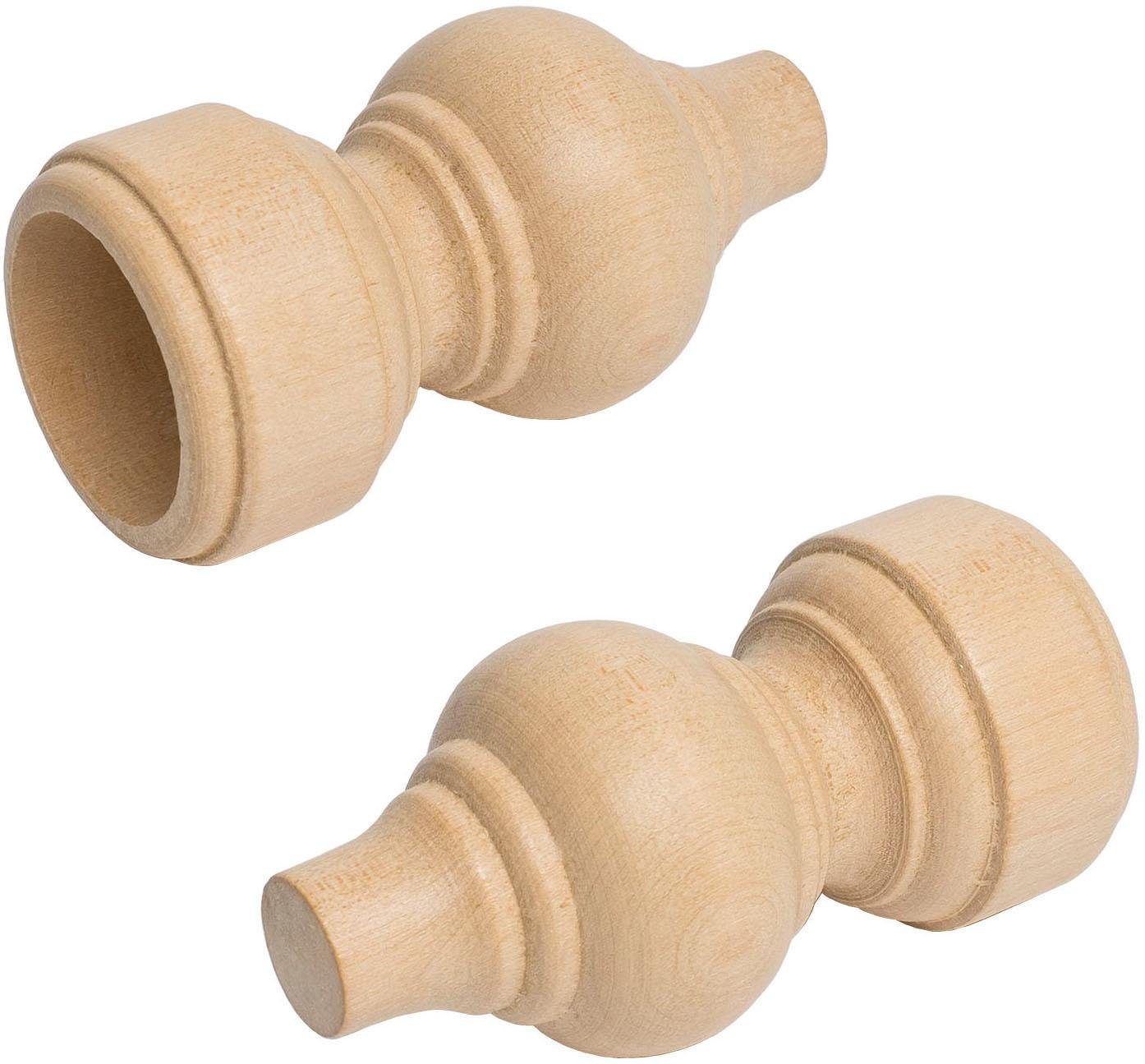 Liedeco Gardinenstangen-Endstück, Gardinen, (Set, 2-St), für