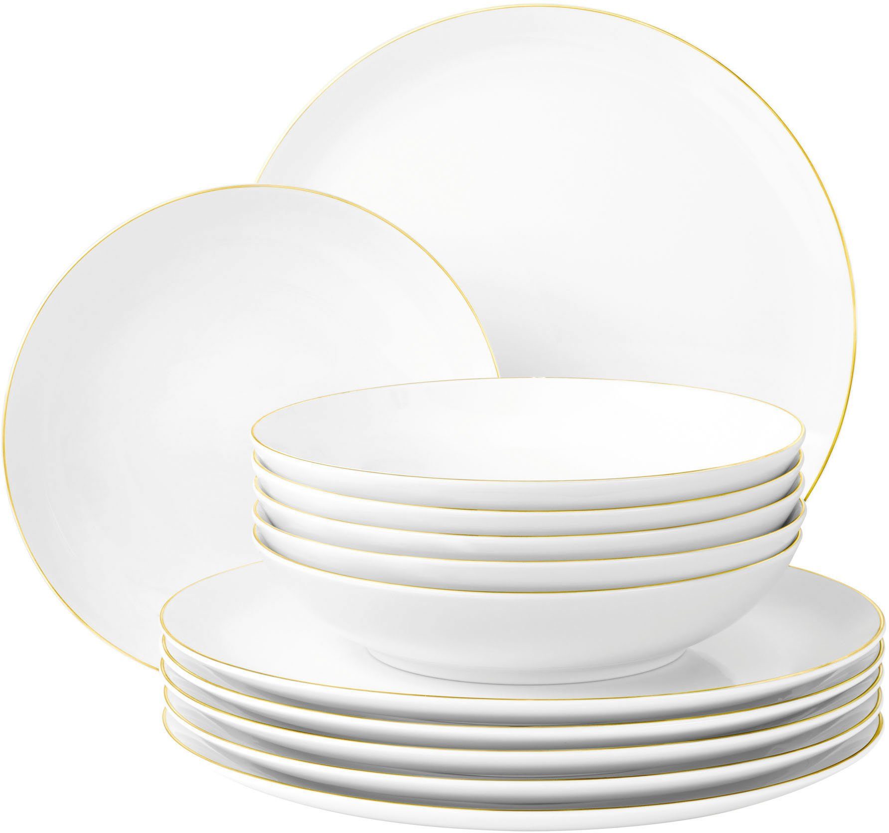 Seltmann Weiden Tafelservice Teller Set, Geschirr-Set