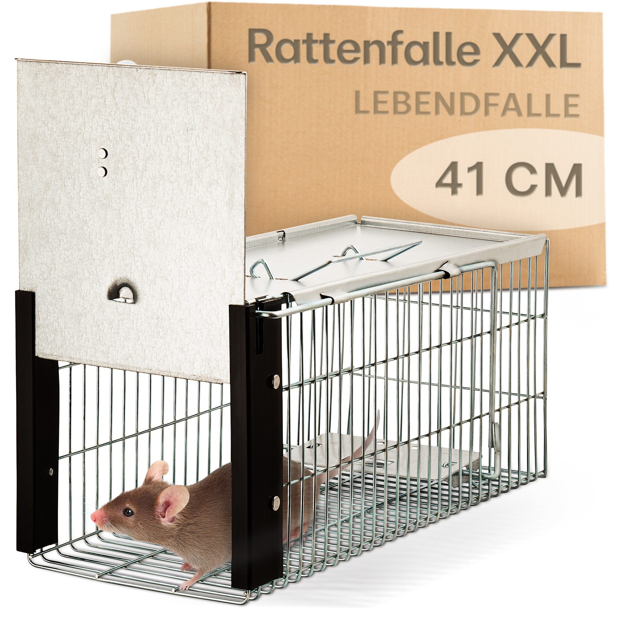 Praknu Lebendfalle XXL Lebendfalle für Ratten,