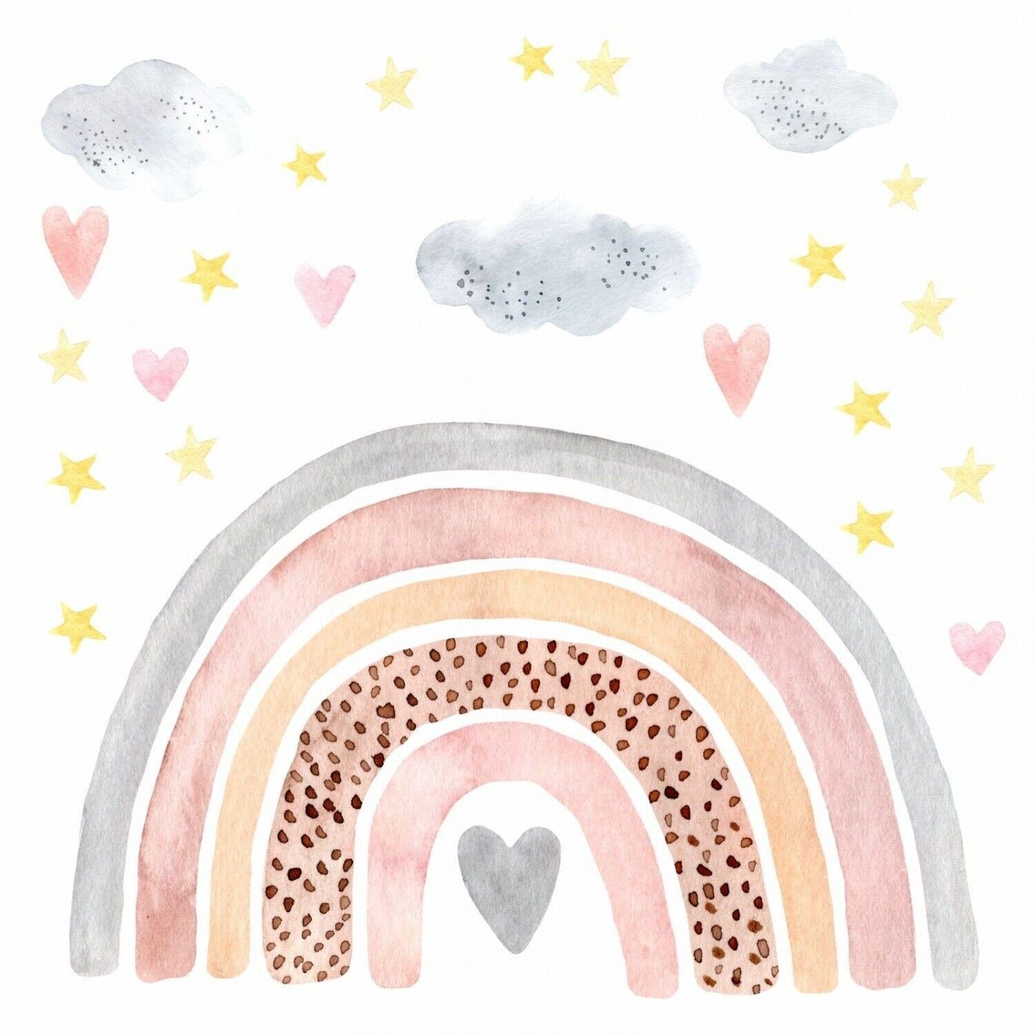 nikima Wandtattoo 227 Wandtattoo Regenbogen Wolken