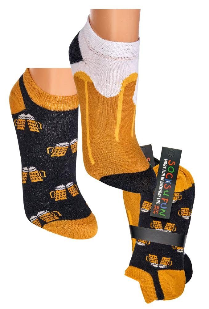 Socks 4 Fun Sneakersocken Bier Sneaker