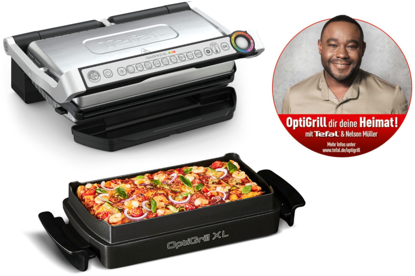 Tefal Kontaktgrill OptiGrill+ XL inkl. Backschale,