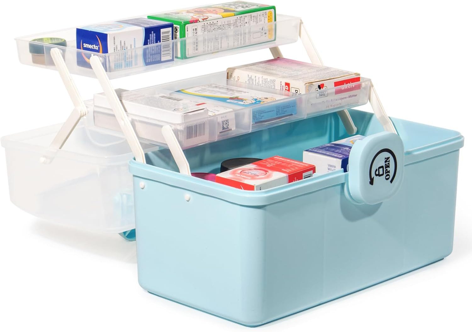 Zedelmaier Aufbewahrungsbox Medikamenten Aufbewahrung Medizinbox Apothekenbox