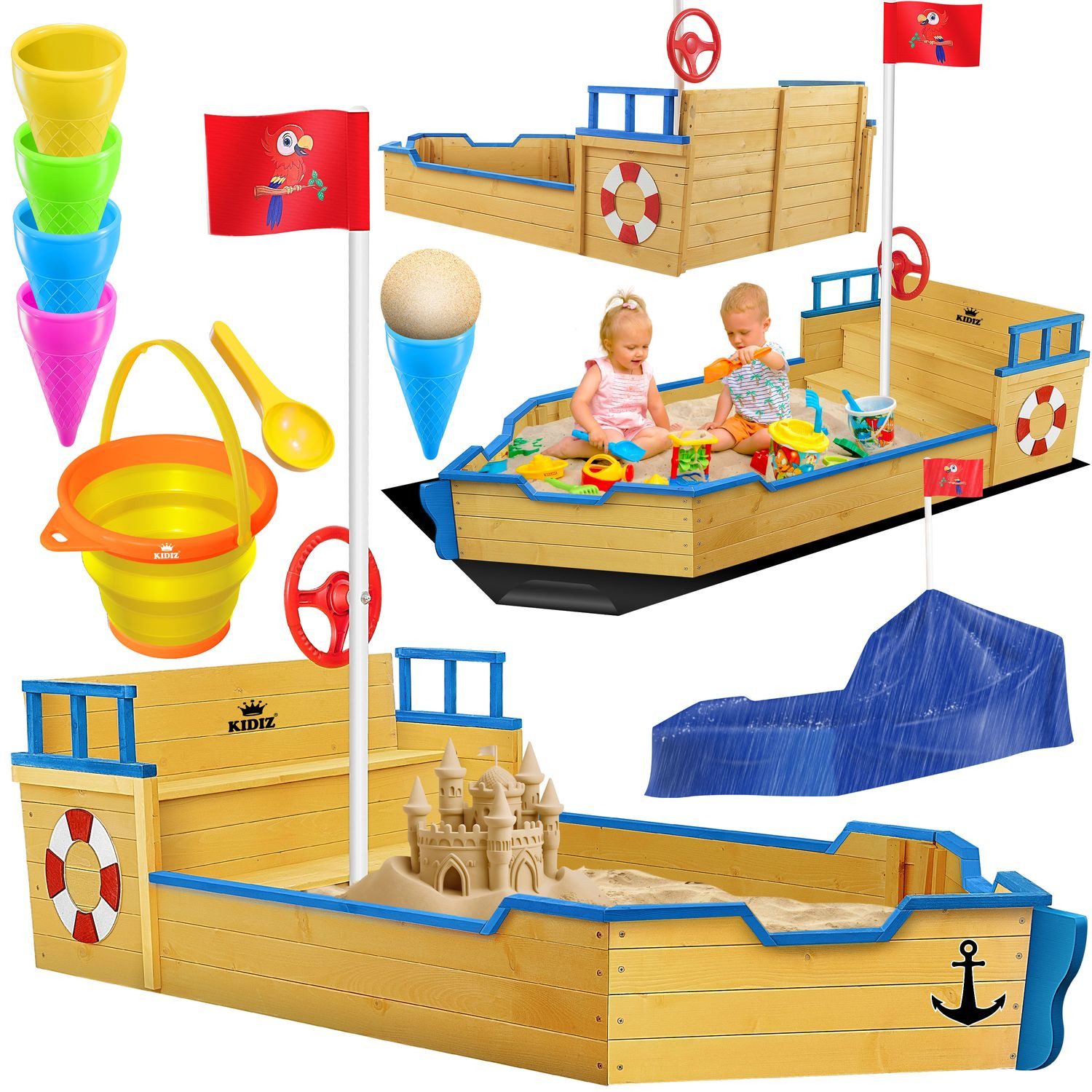 KIDIZ Sandkasten, Sandkasten Ahoi Piratenschiff Boot