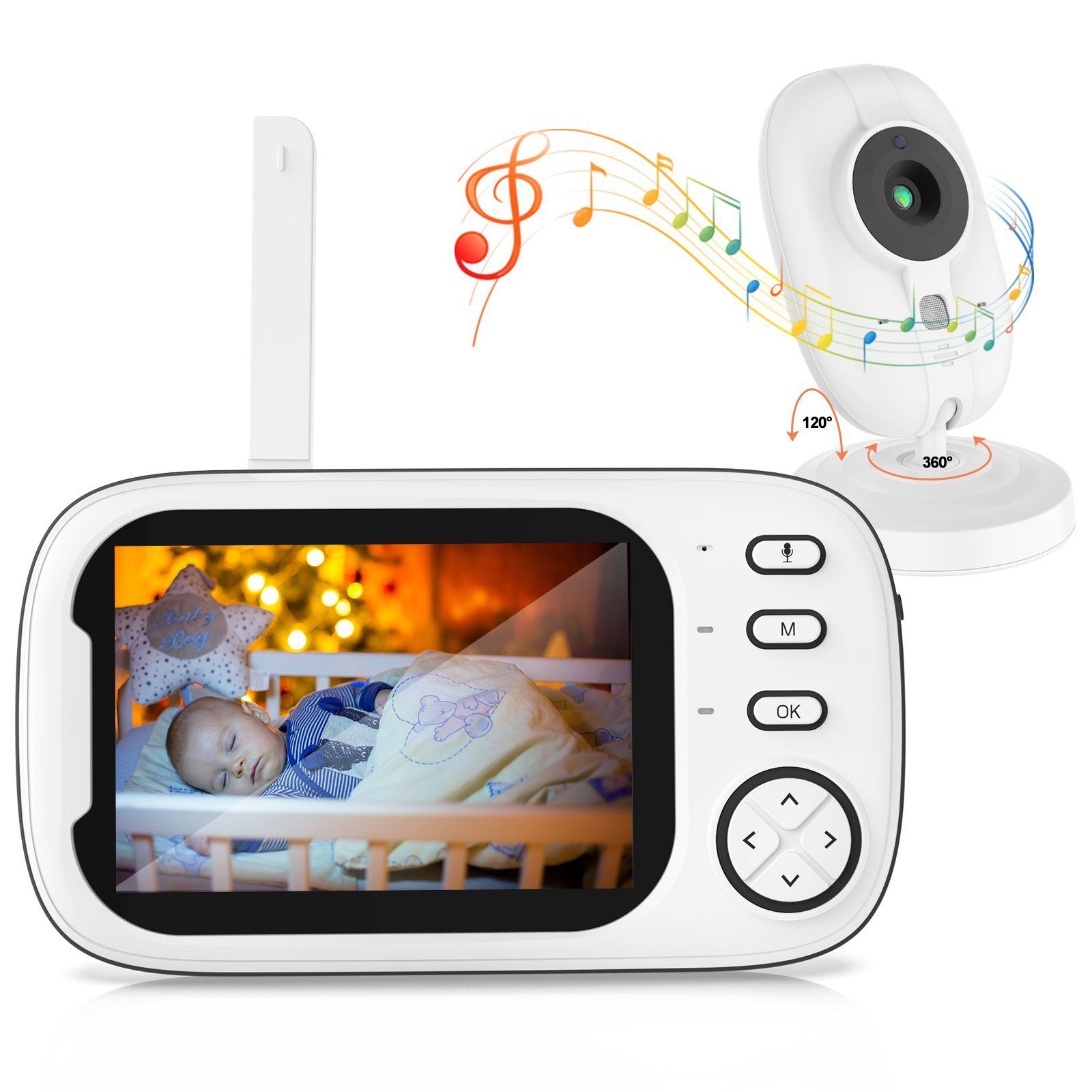 DOPWii Babyphone Baby Monitor mit Kamera,Video-babyphone,Baby