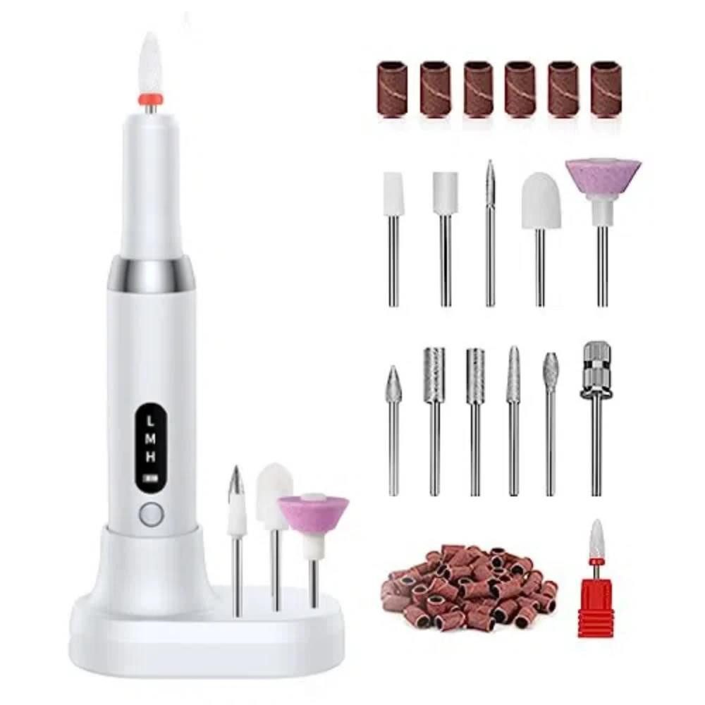 DESUO Maniküre-Pediküre-Set Nagelfräser Kabellos Elektrische Nagelfeile