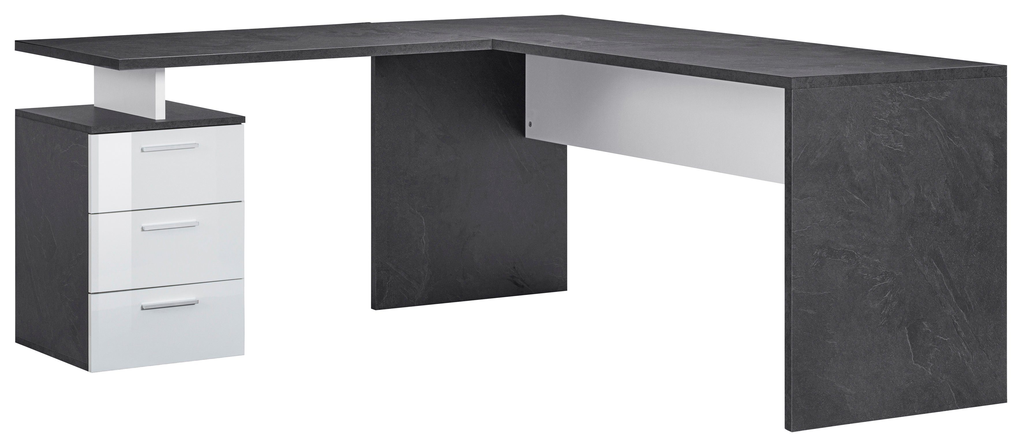 INOSIGN Eckschreibtisch New Selina, Schreibtisch, Schubkästen,