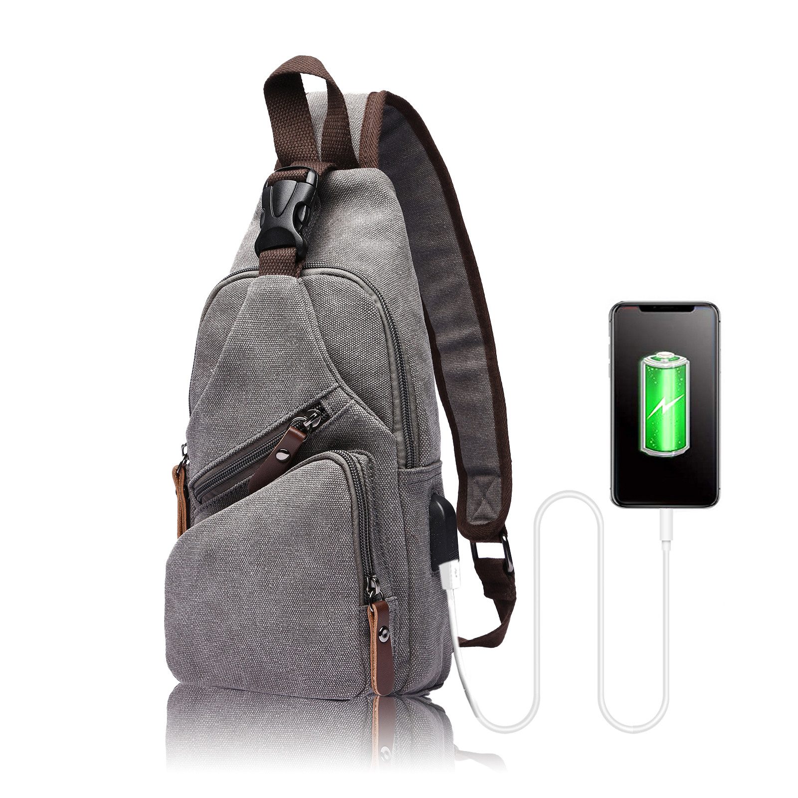 TAN.TOMI Umhängetasche Brusttasche Herren, Schultertasche Herren