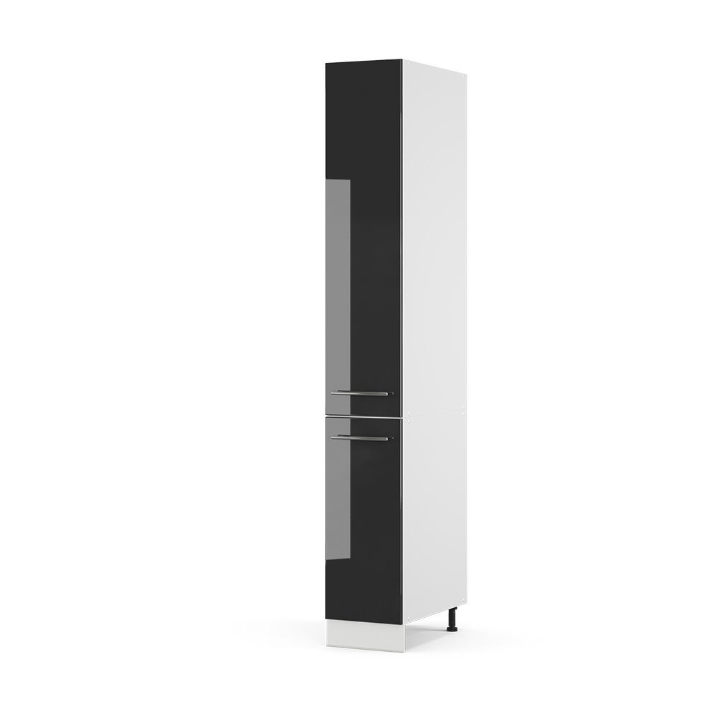 Vicco Hochschrank Fame-Line, Anthrazit Hochglanz/Weiß, 30