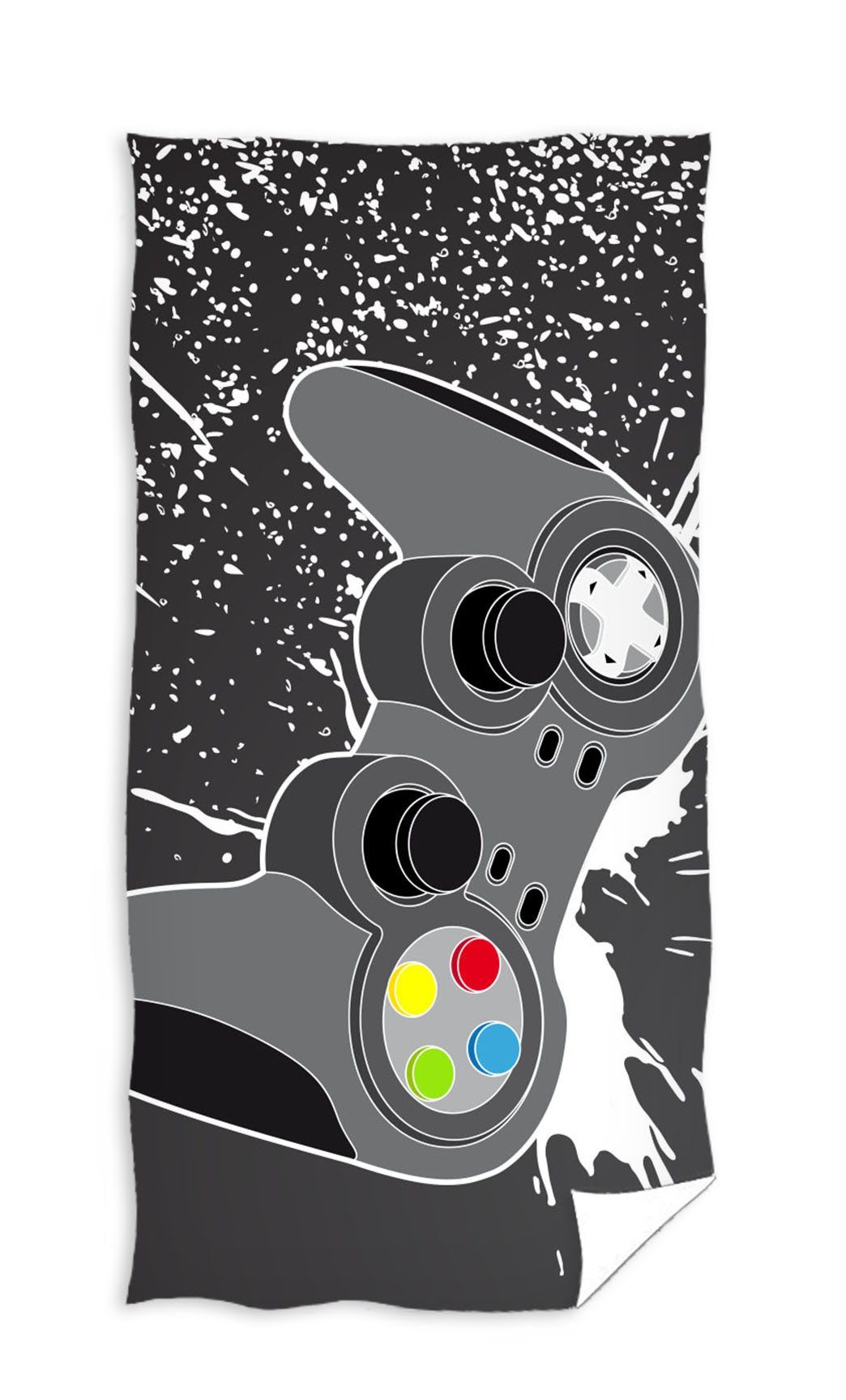 Carbotex Strandtuch Gamer Badetuch Handtuch Strandtuch