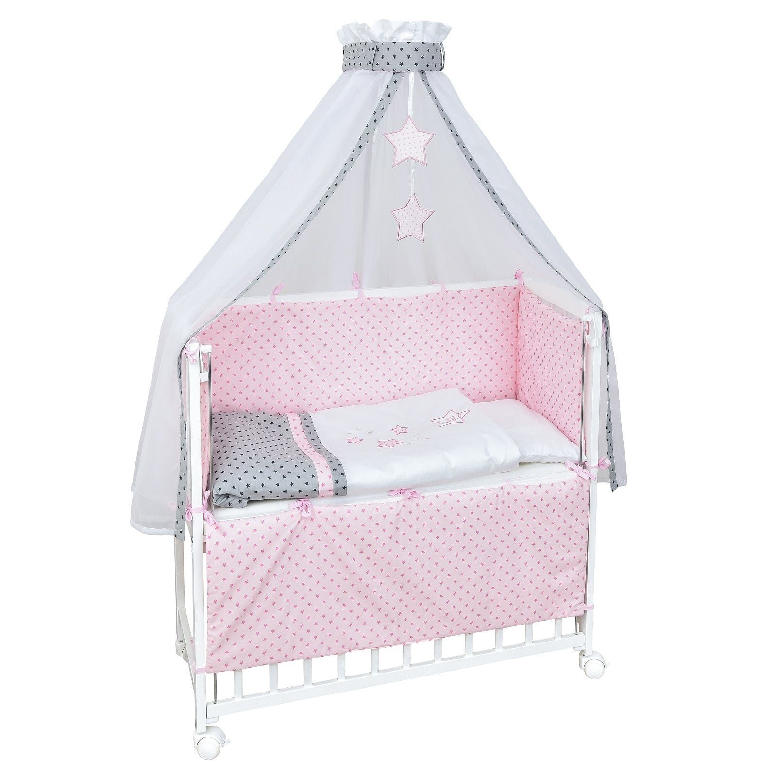 Baby-Delux Beistellbett Babybett Magic Stars Rosa,