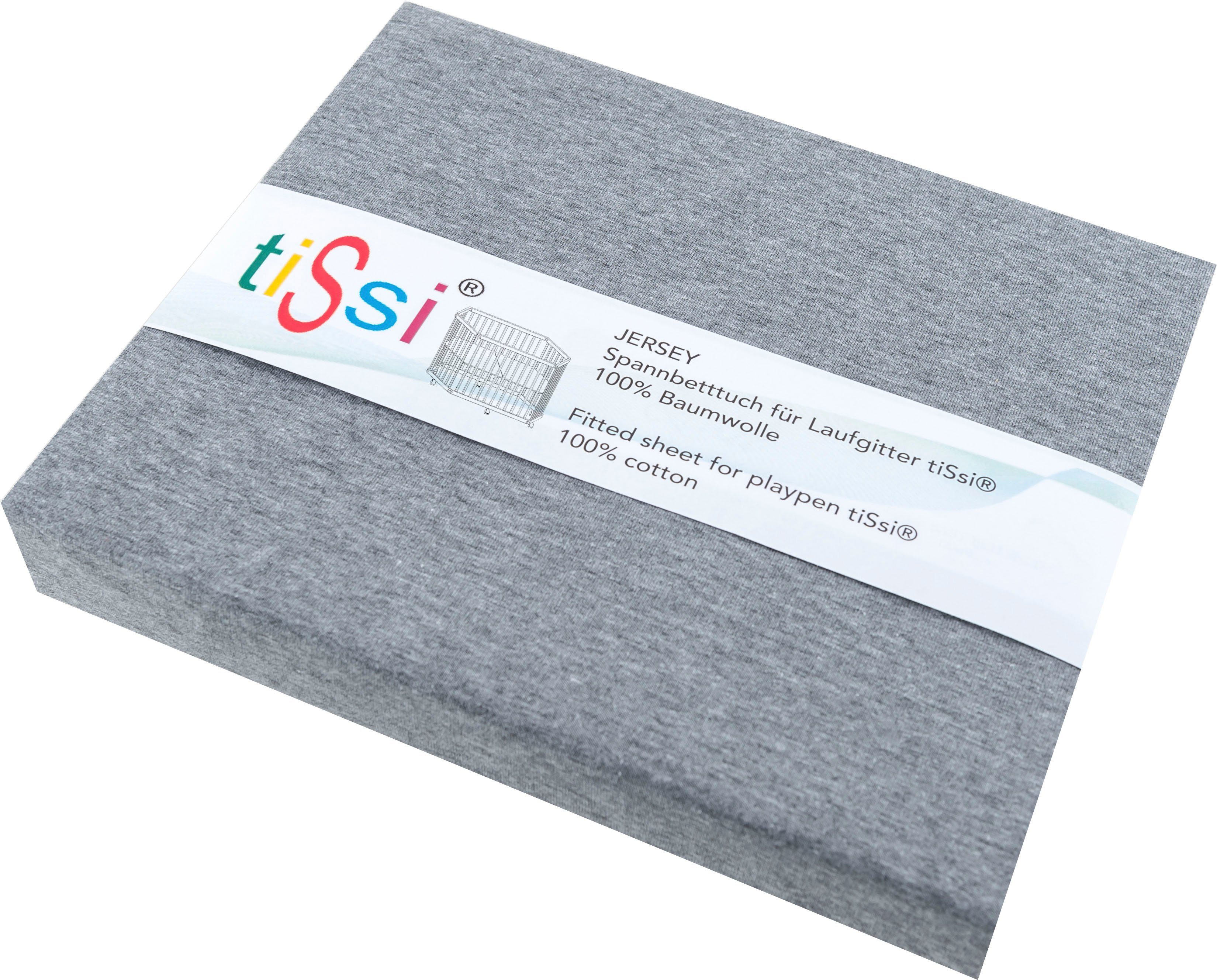 tiSsi® Spannbettlaken Jersey Laufstall, Jersey, Gummizug: