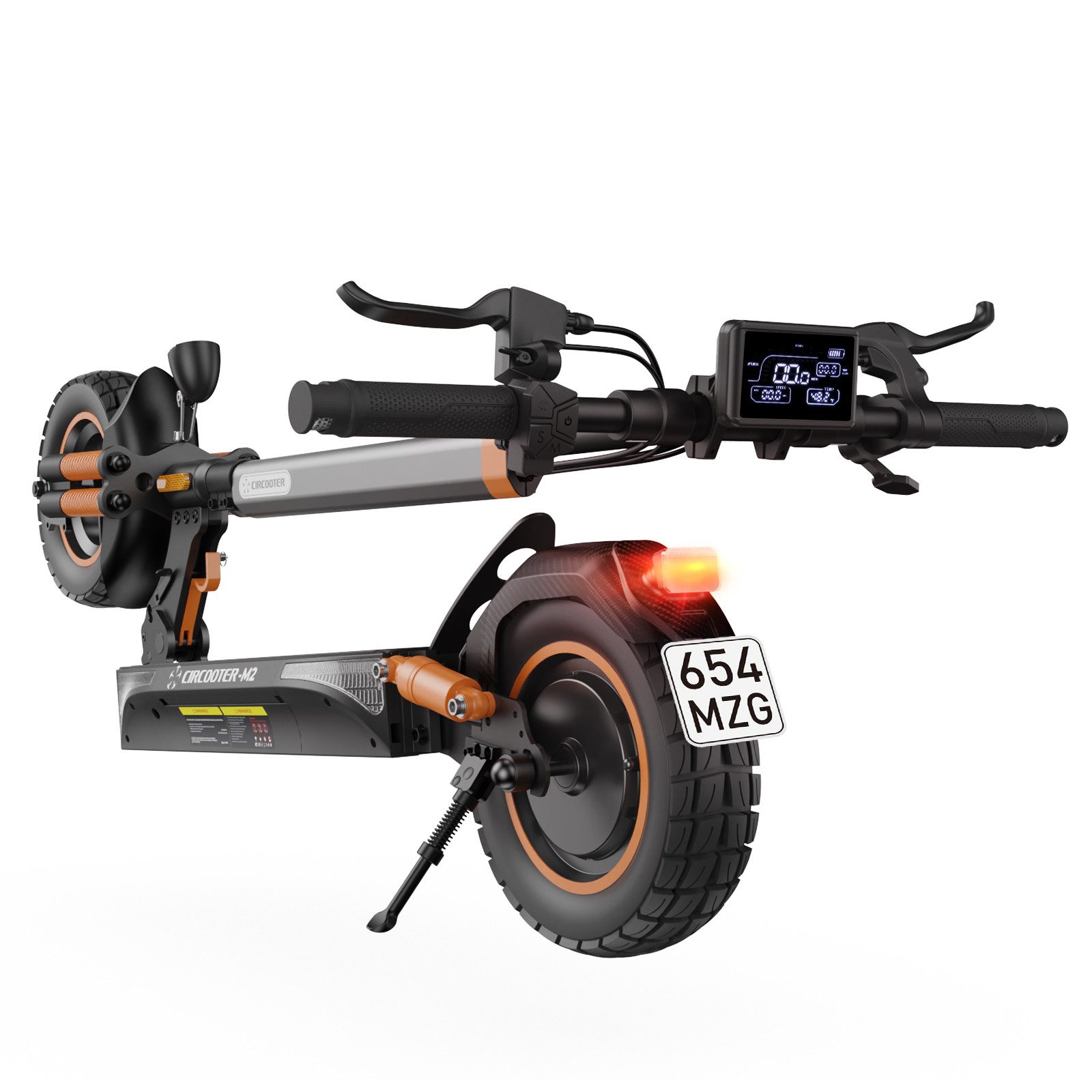 JAGJOG E-Scooter Offroad Elektroroller mit Straßenzulassung(ABE),10