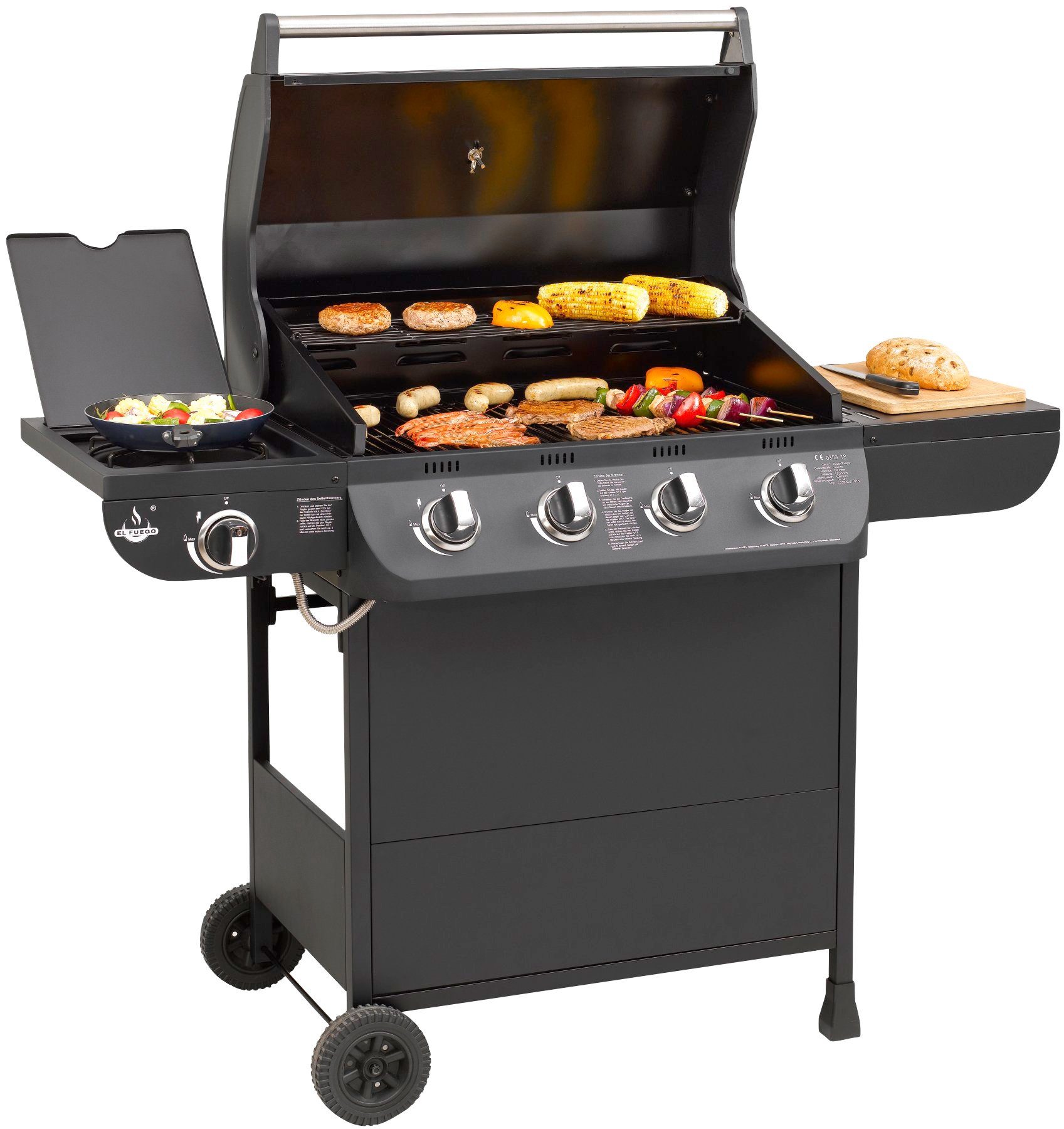 El Fuego Gasgrill Columbus 4+1, BxTxH: