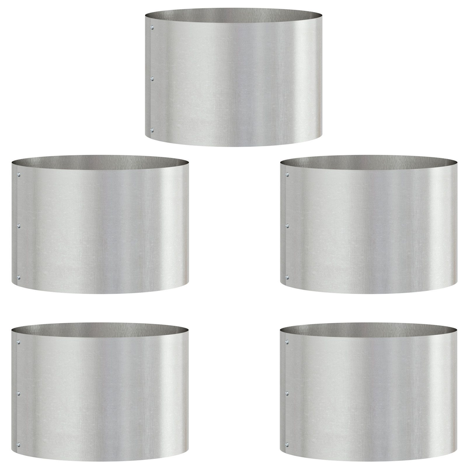 vidaXL Blumentopf Edelstahl Töpfe Edelstahl Mittel