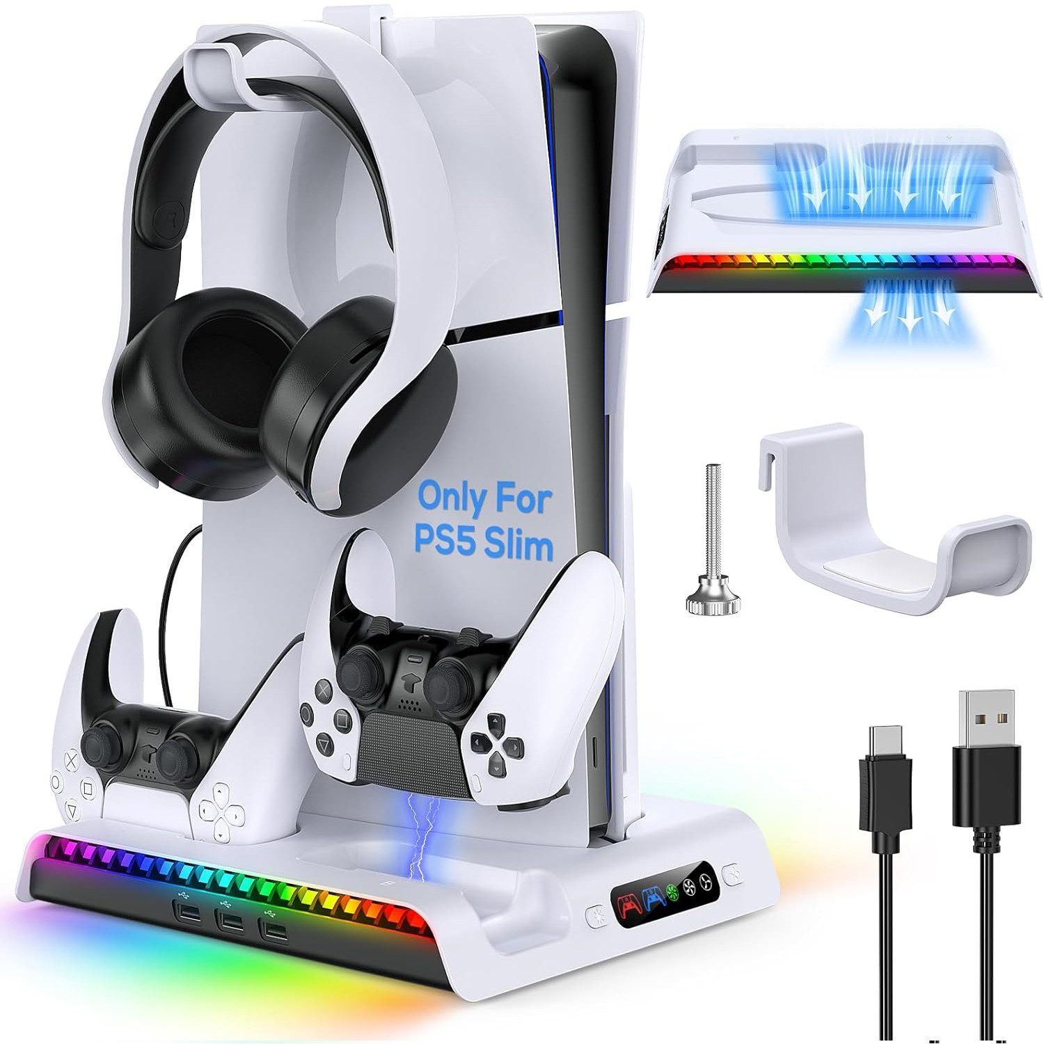 zggzerg PS5 Slim Ladeständer Stand mit