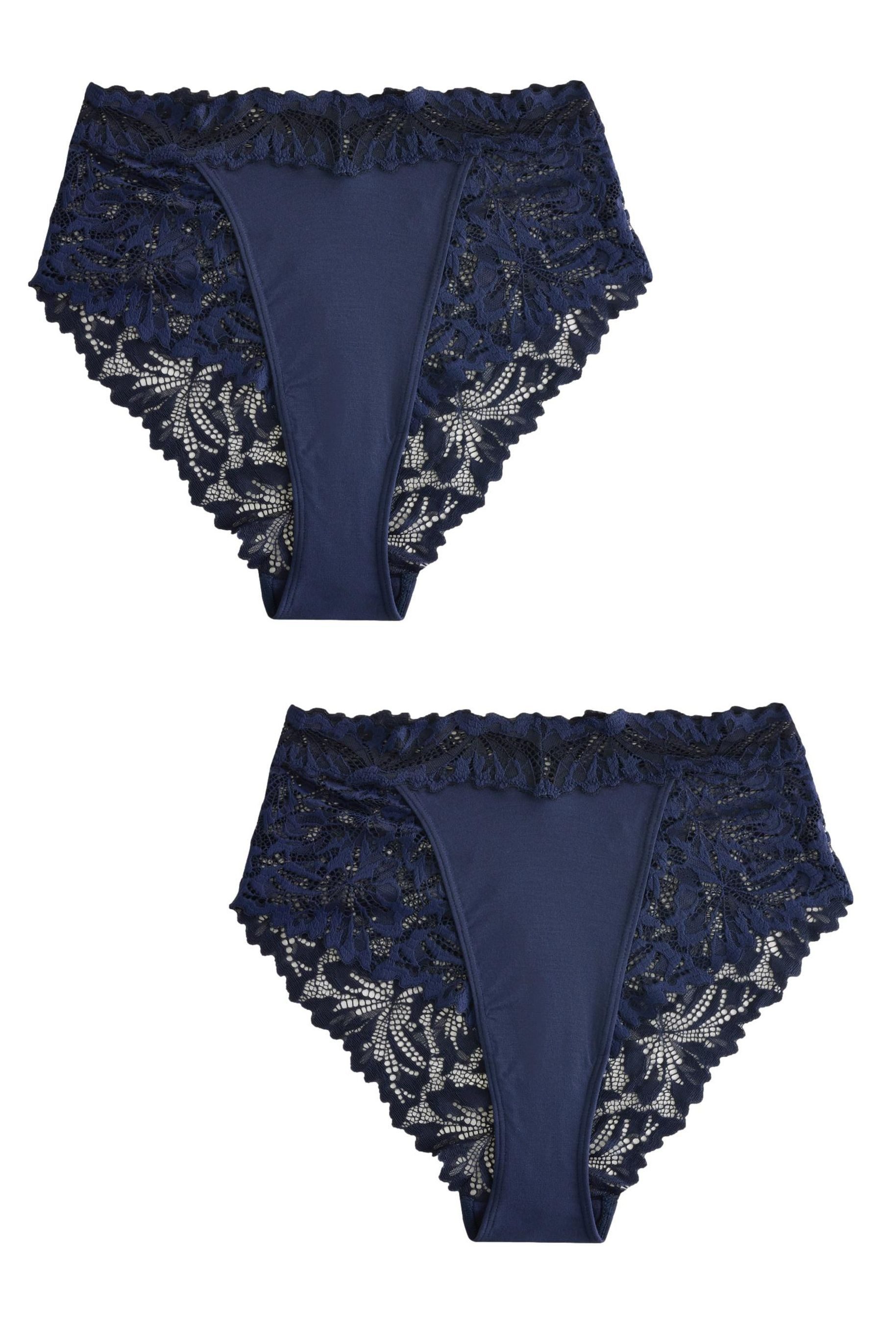 Next Tanga 2er-Pack Comfort Spitzenslips, Tanga