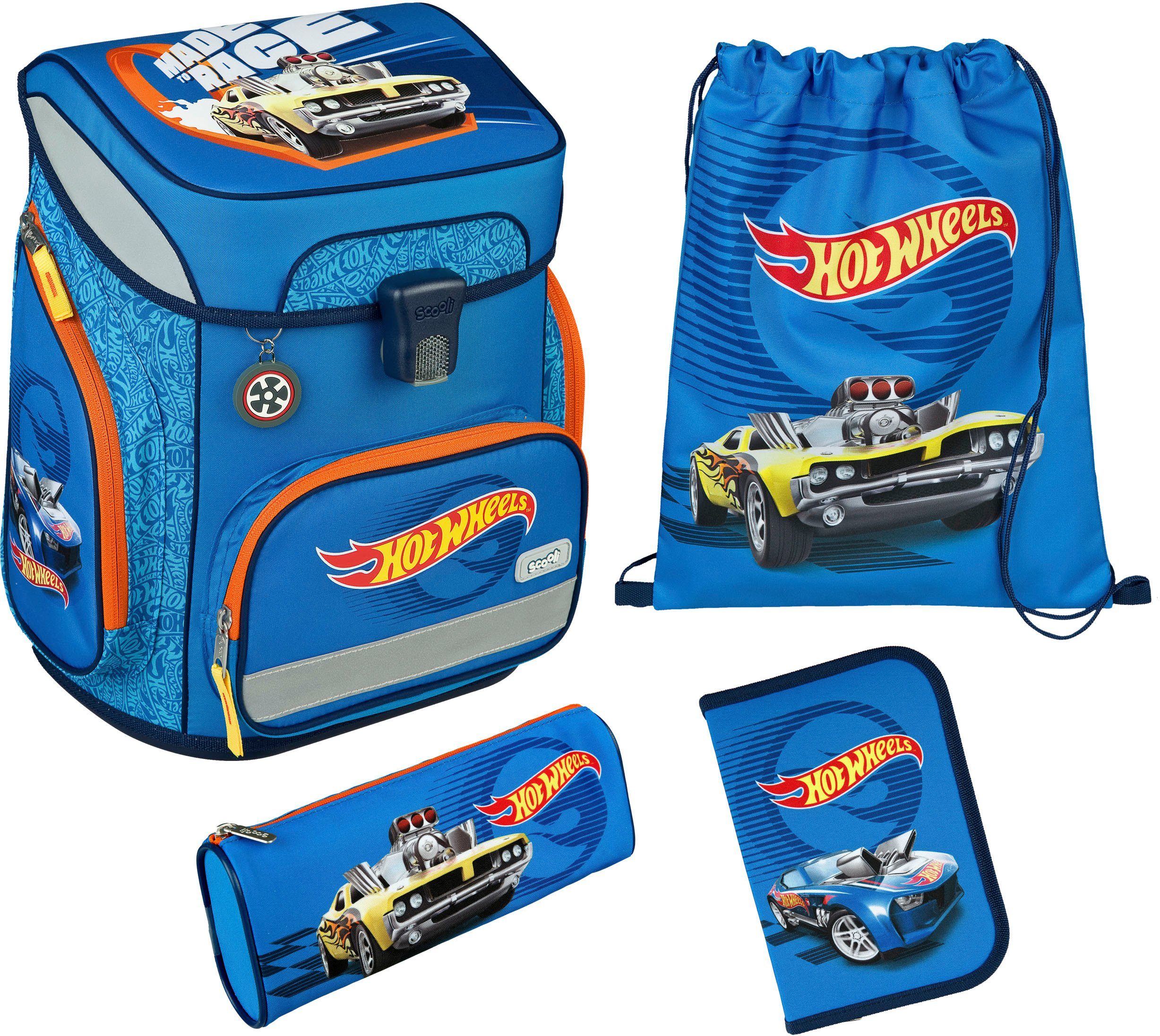 Scooli Schulranzen EasyFit, Hot Wheels (Set,
