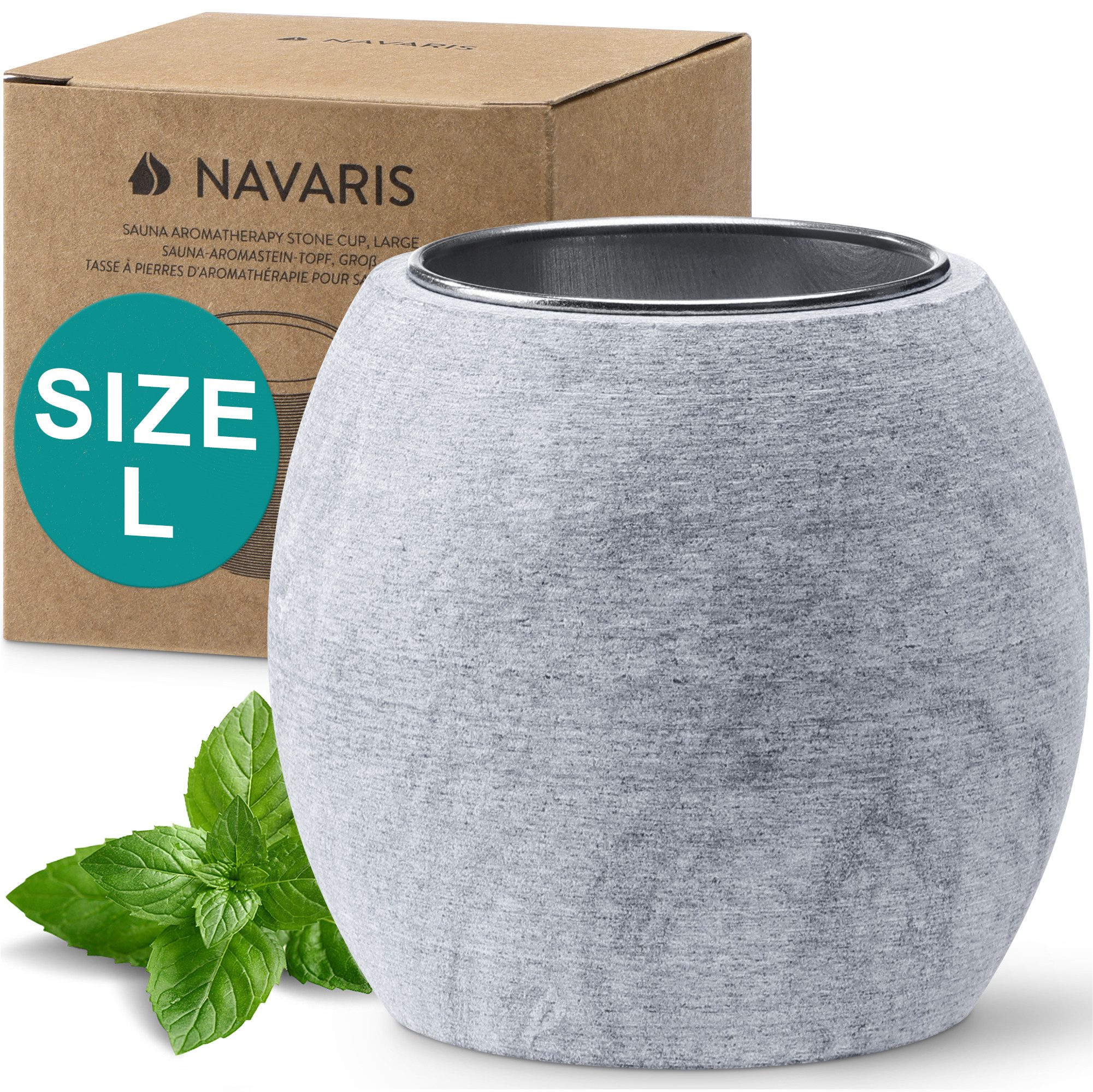 Navaris Sauna-Aufgussset Verdampferschale für die Sauna