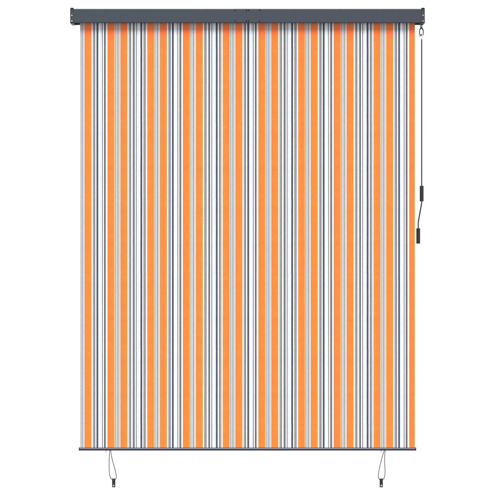 Rollo Outdoor Rollo Gestreift Verstellbar Gelb
