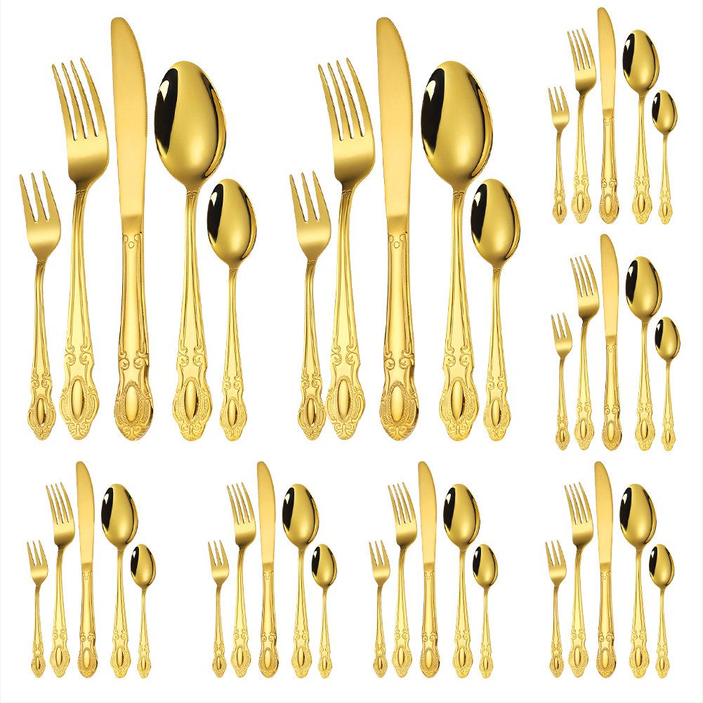 KingLux Besteck-Set 40 teiliges Besteck Set