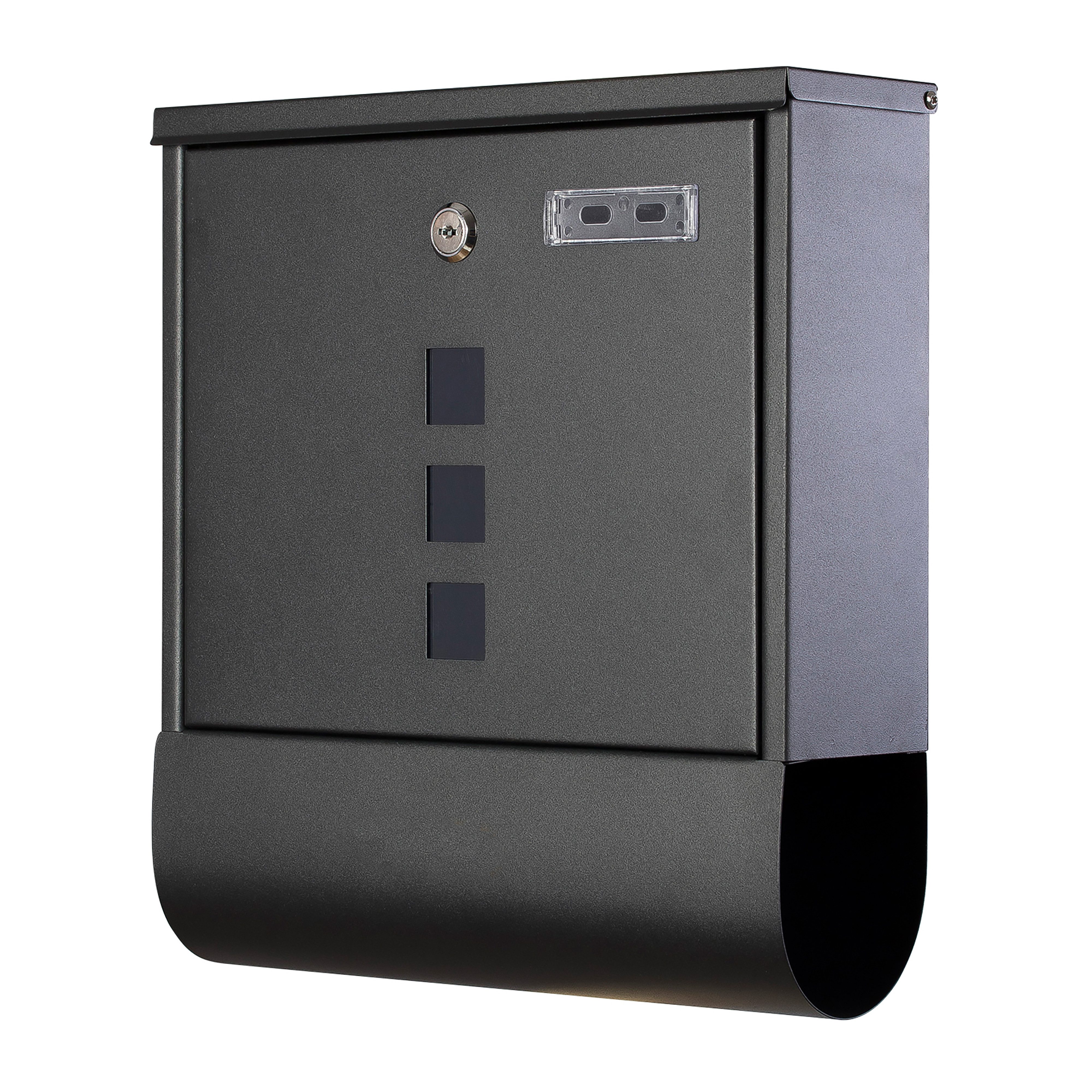 Grafner Briefkasten Briefkasten Zeitungsrolle schwarz 3