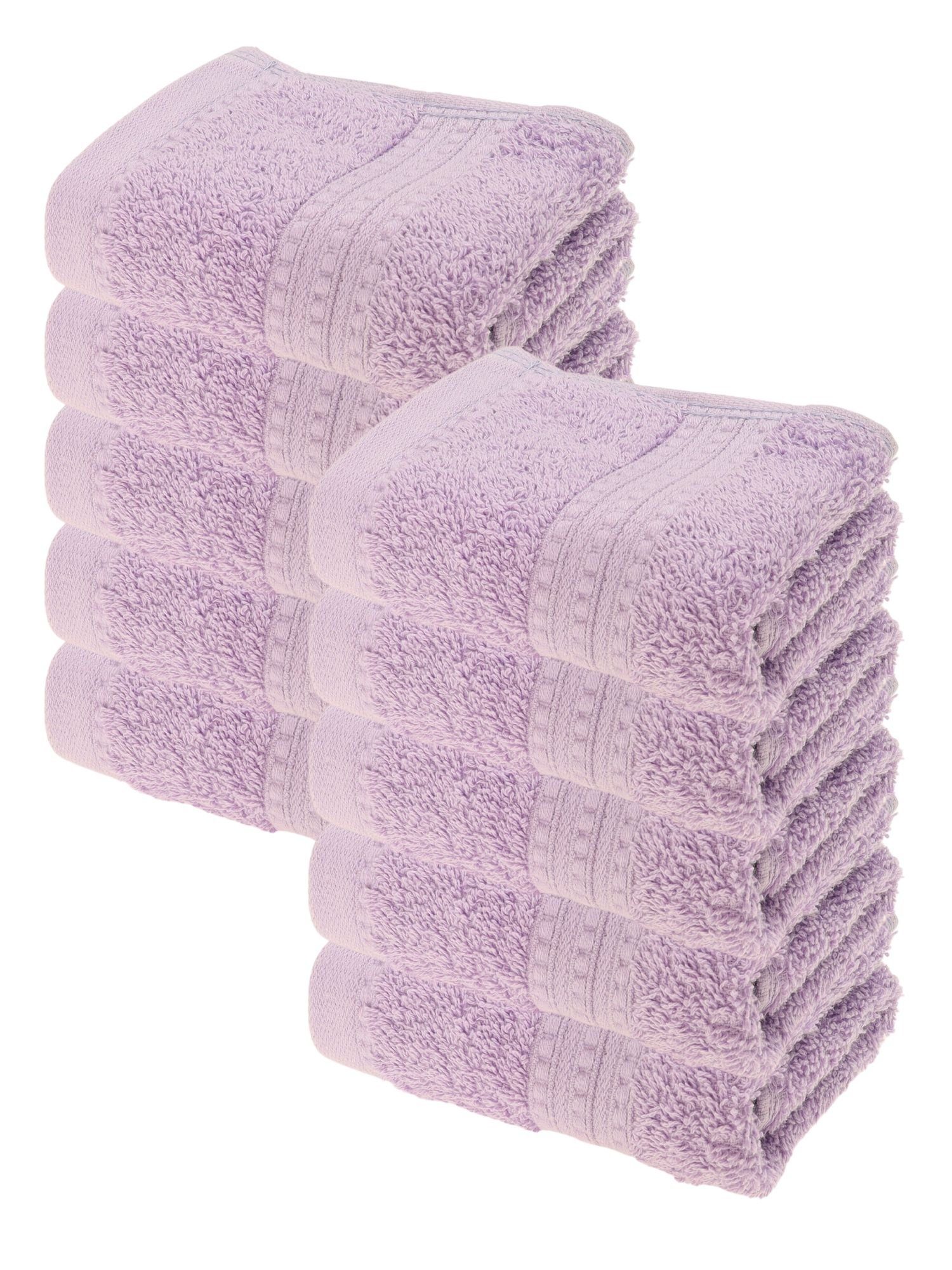 Julie Julsen Handtücher 10-Handtücher-Lavendel, Bio-Baumwolle (10-St)