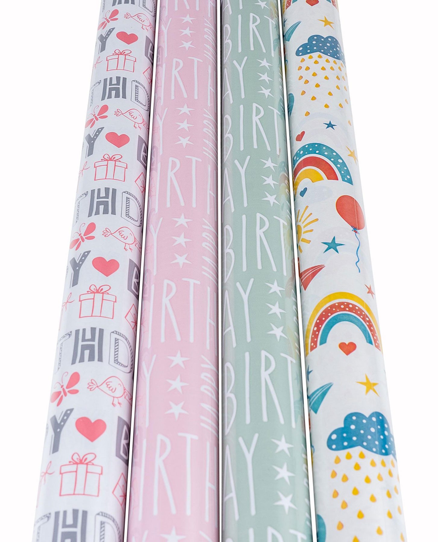 Levandeo® Dekoobjekt, 4er Set Geschenkpapier Set