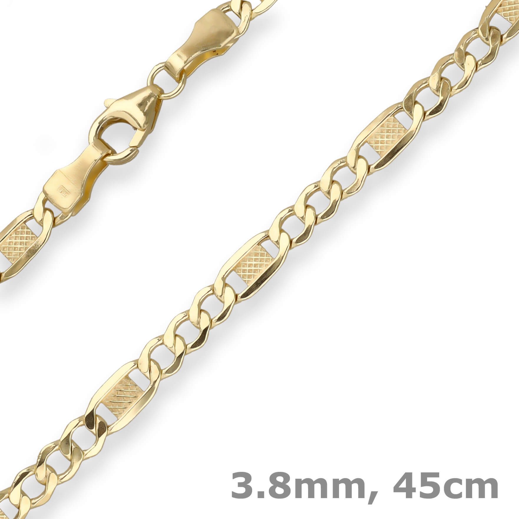 Schmuck Krone Goldkette 3,8mm Fantasiekette aus