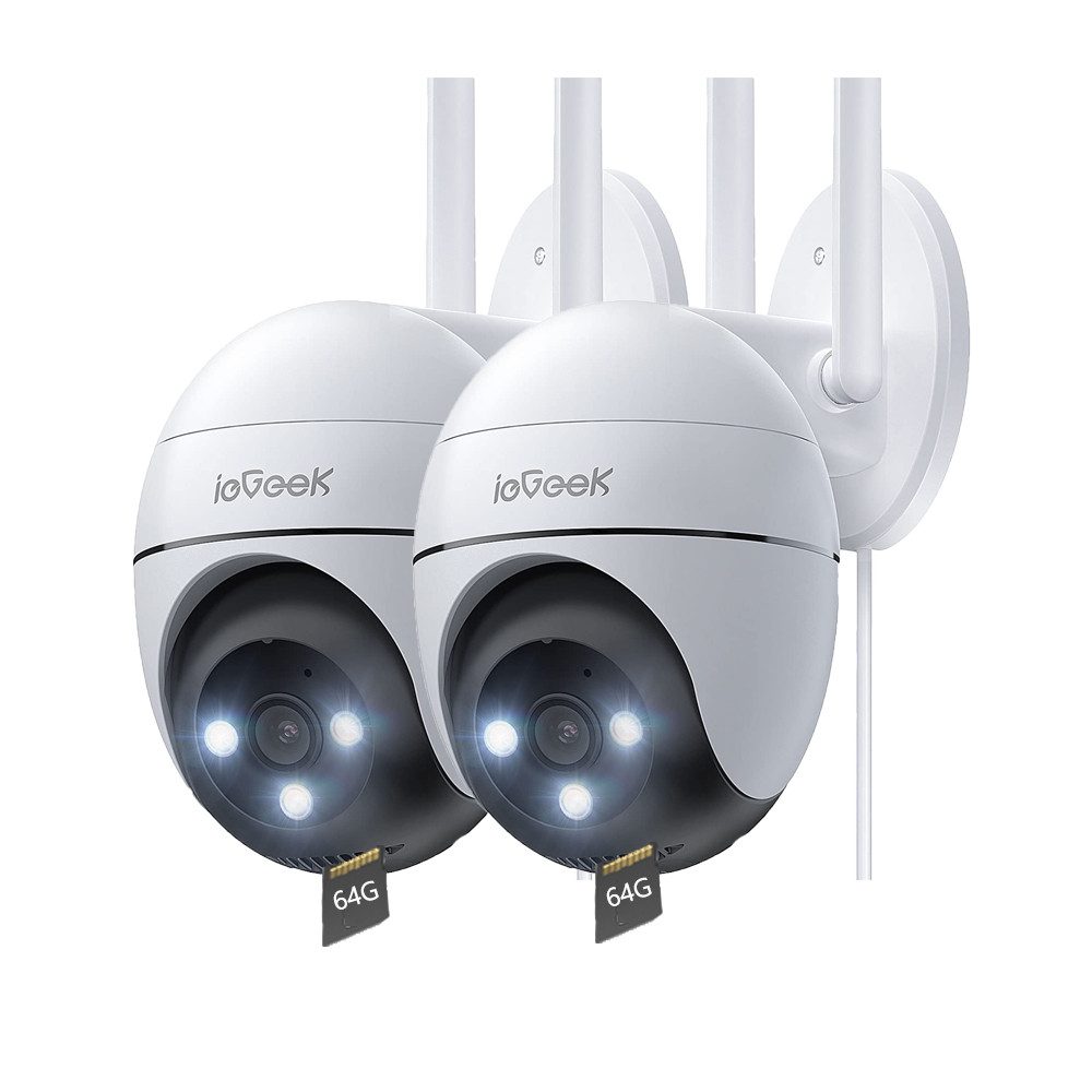 ieGeek Überwachungskamera 2 Stück Überwachungskamera Aussen