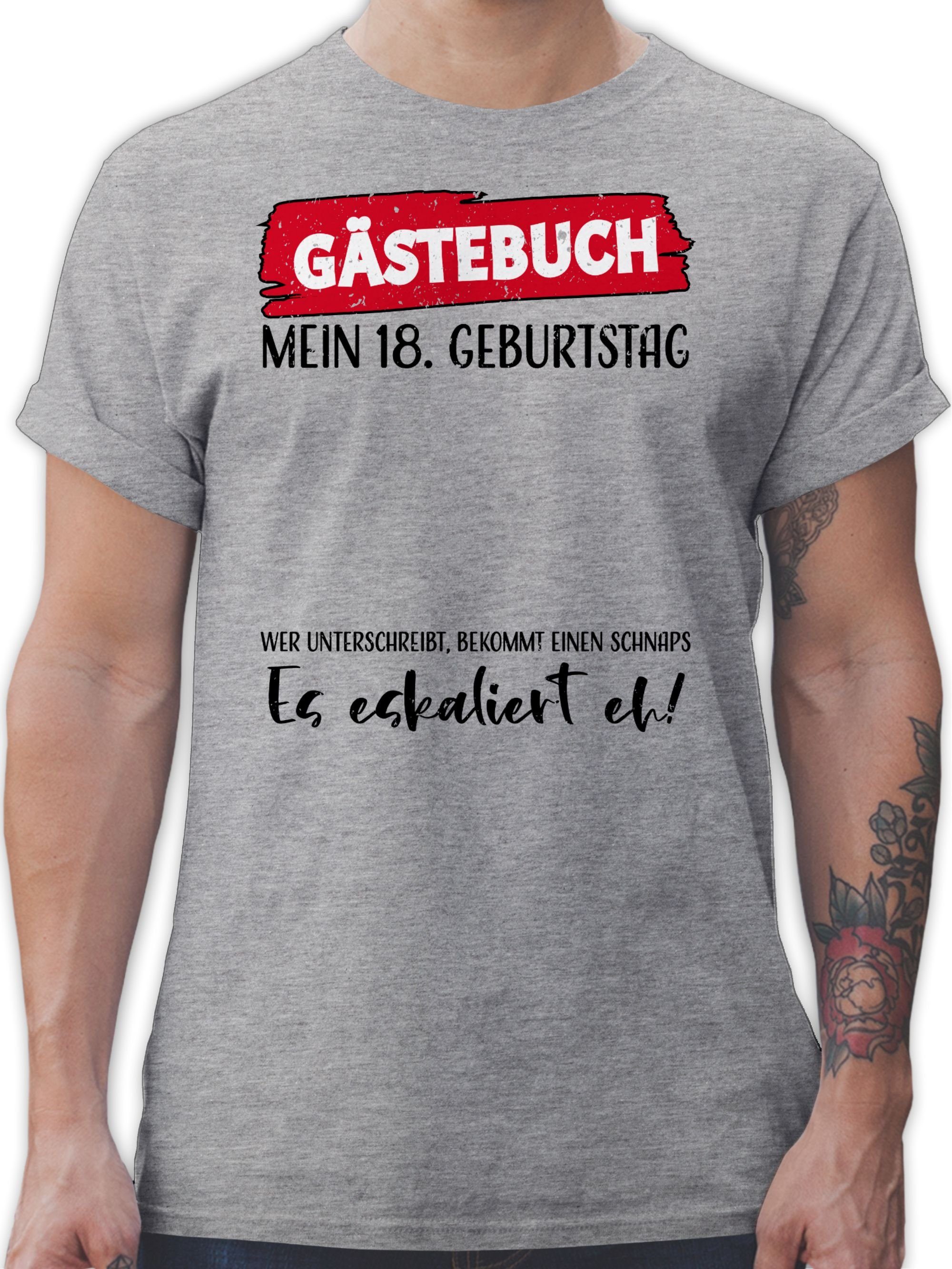 Shirtracer T-Shirt Gästebuch 18. Geburtstag I