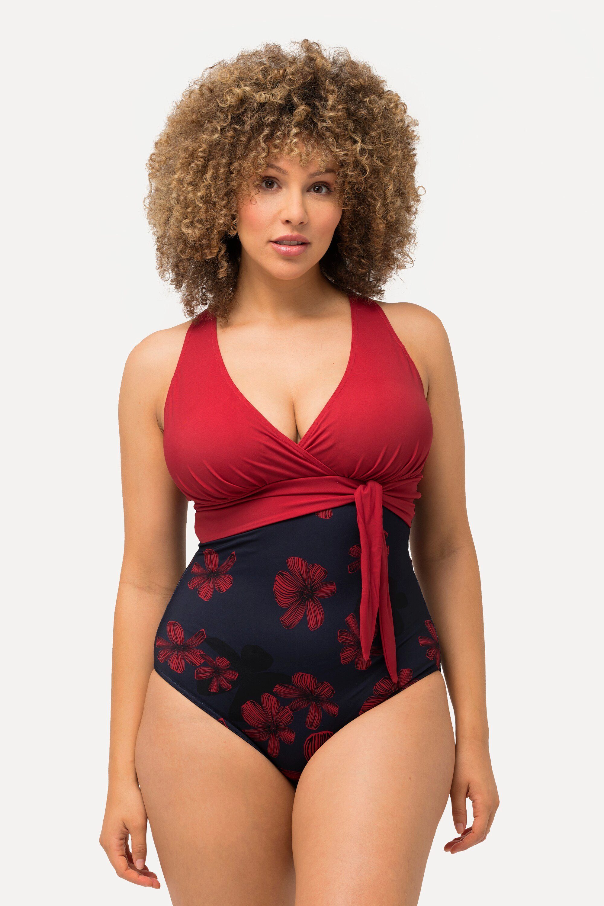 Ulla Popken Badeanzug Badeanzug Schiebeknoten Softcups