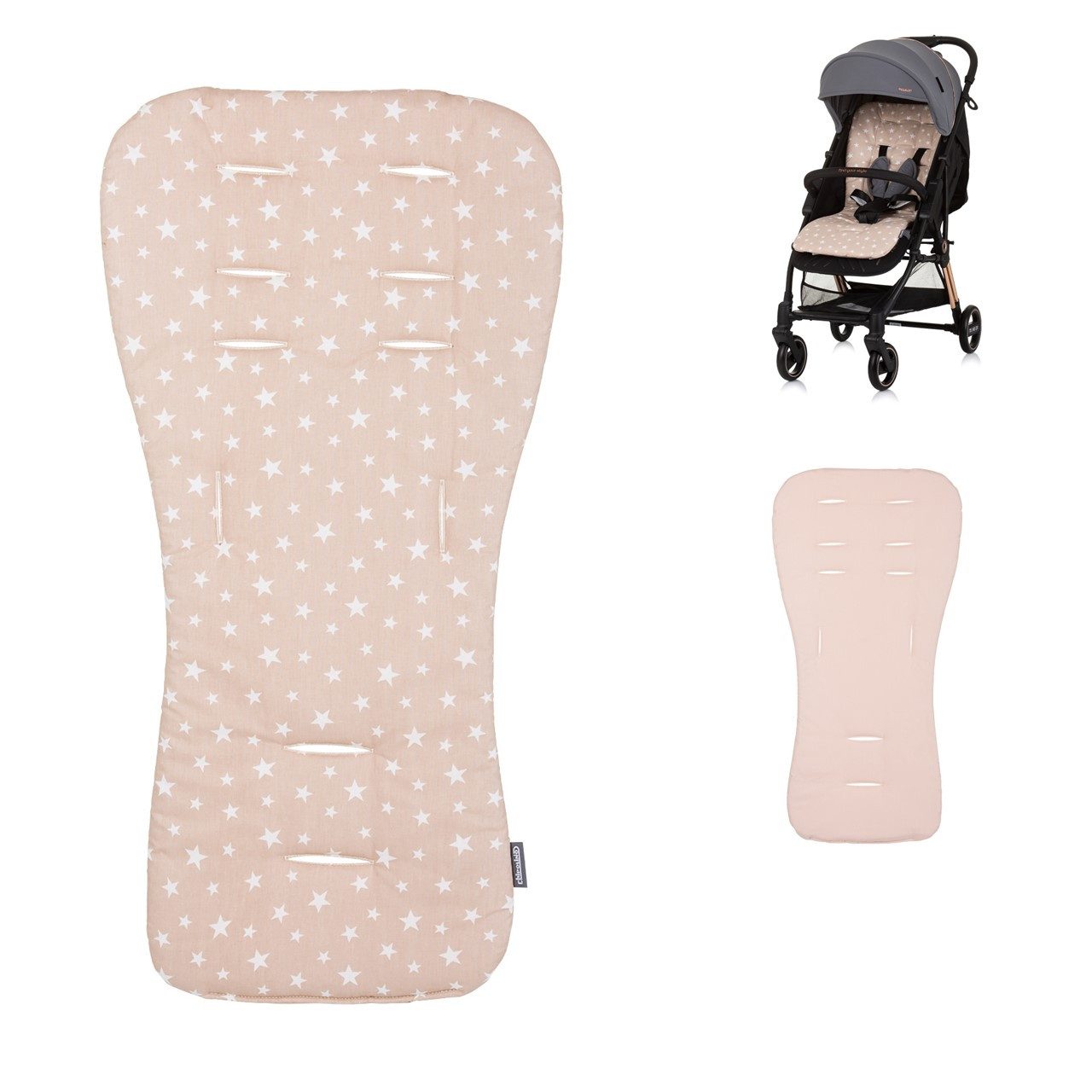 Chipolino Kinderwagen-Sitzauflage Kinderwagen Sitzeinlage, Universalsitzunterlage Baumwolle