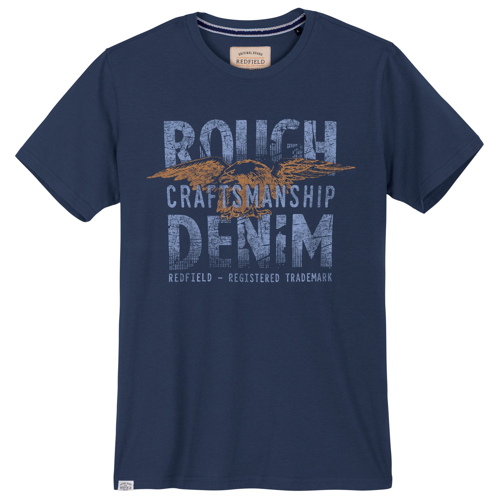 redfield Rundhalsshirt Redfield Übergrößen T-Shirt Rough