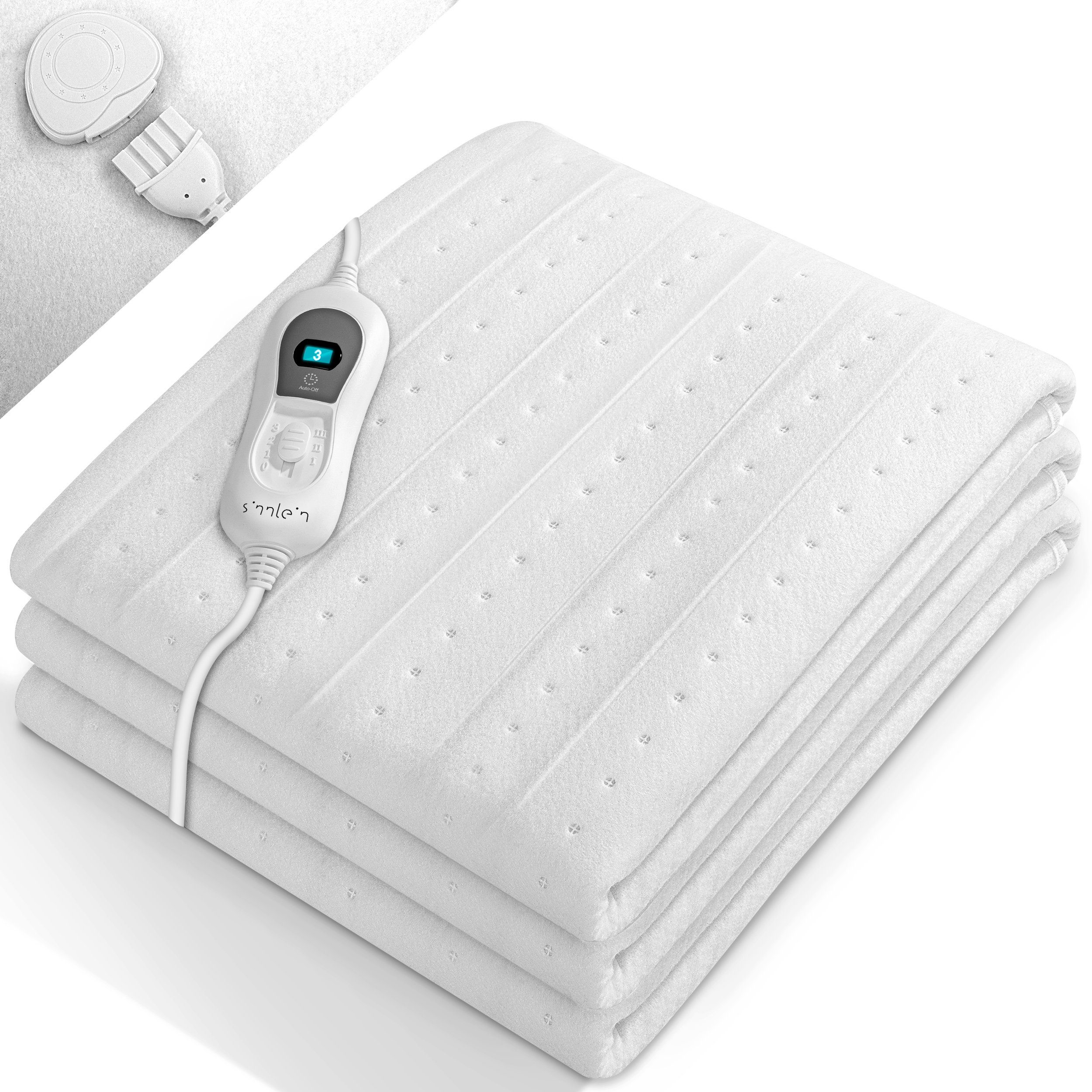 sinnlein Elektrofußwärmer Wärmeunterbett elektrisch Heizdecke Abschaltautomatik,