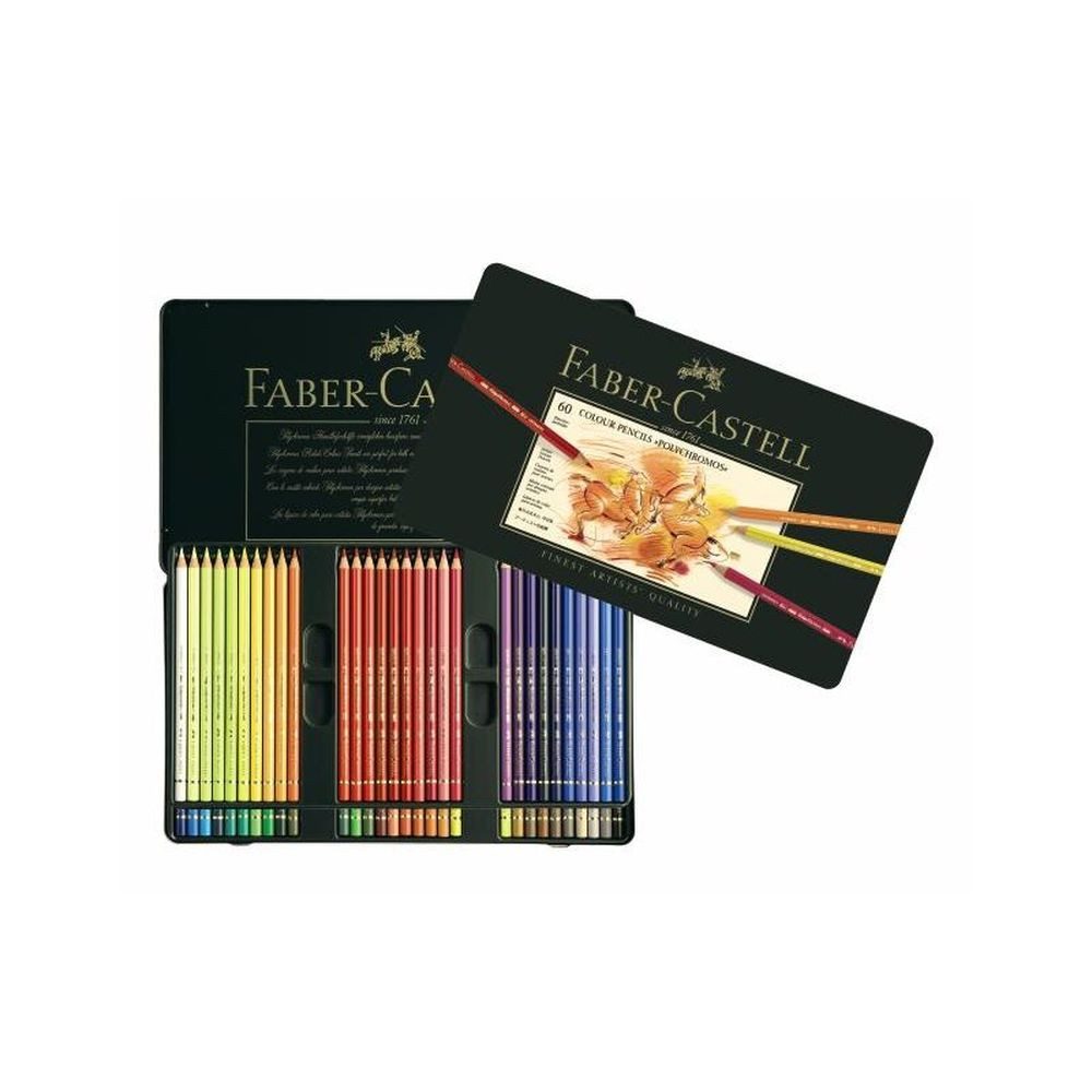 Faber-Castell Kreativset Polychromos Farbstift, 60er Metalletui,