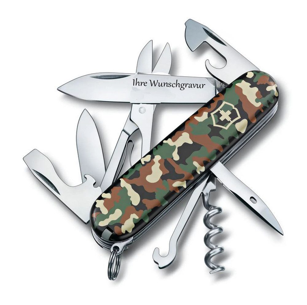 Victorinox Taschenmesser, Climber Camouflage, inkl. Namensgravur