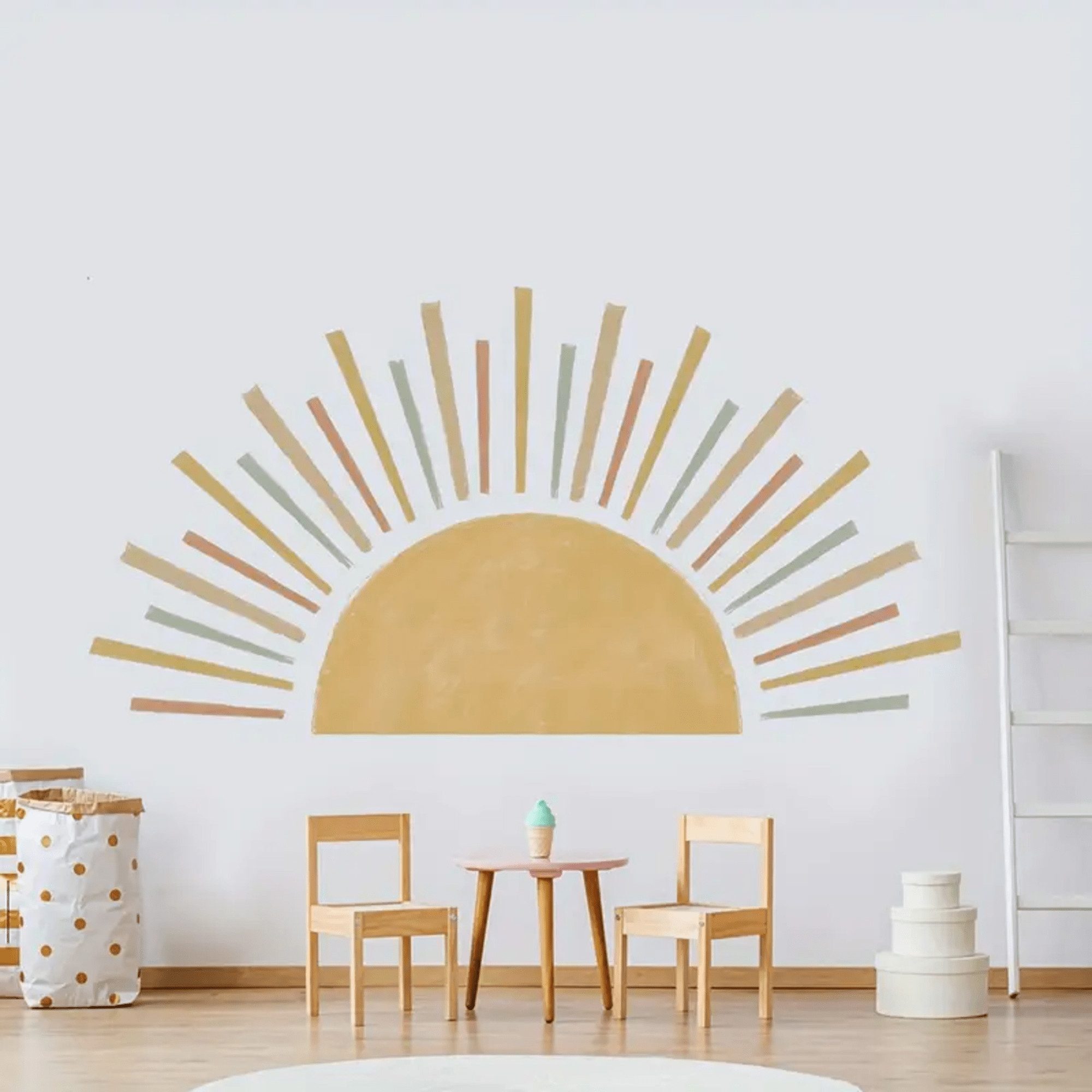 Montegoni Wandtattoo Kinder Boho Sonne Wandsticker