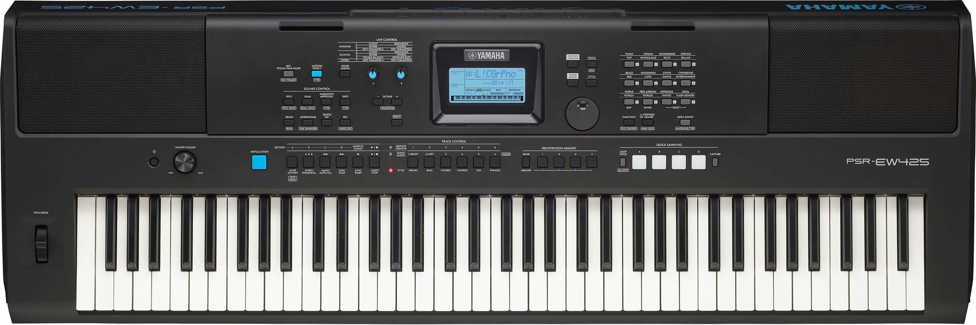 Yamaha Home-Keyboard PSR-EW425, mit Netzteil und