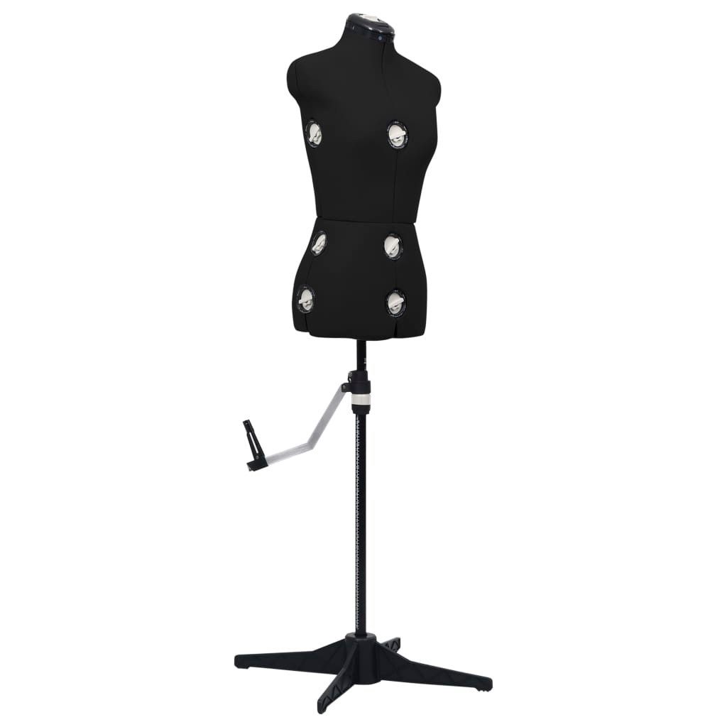 vidaXL Schneiderpuppe Schneiderpuppe Verstellbar Weiblich Schwarz