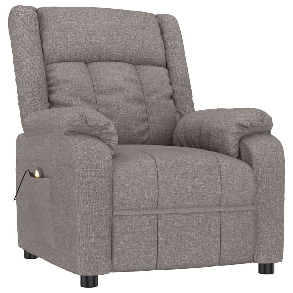 vidaXL Massagesessel Massagesessel Taupe Stoff (1-St)