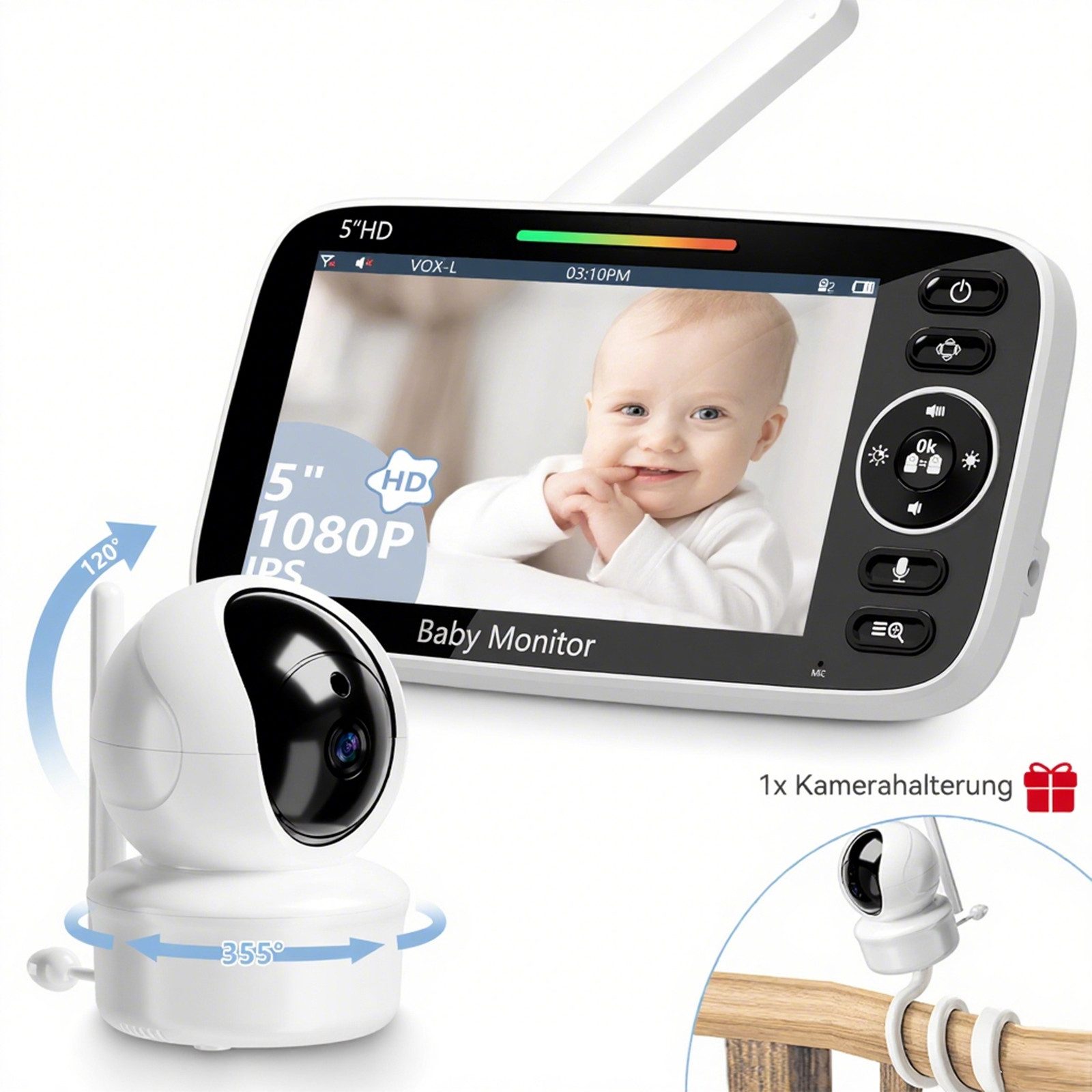 Rayofi Video-Babyphone Babyphone mit Kamera, Extra