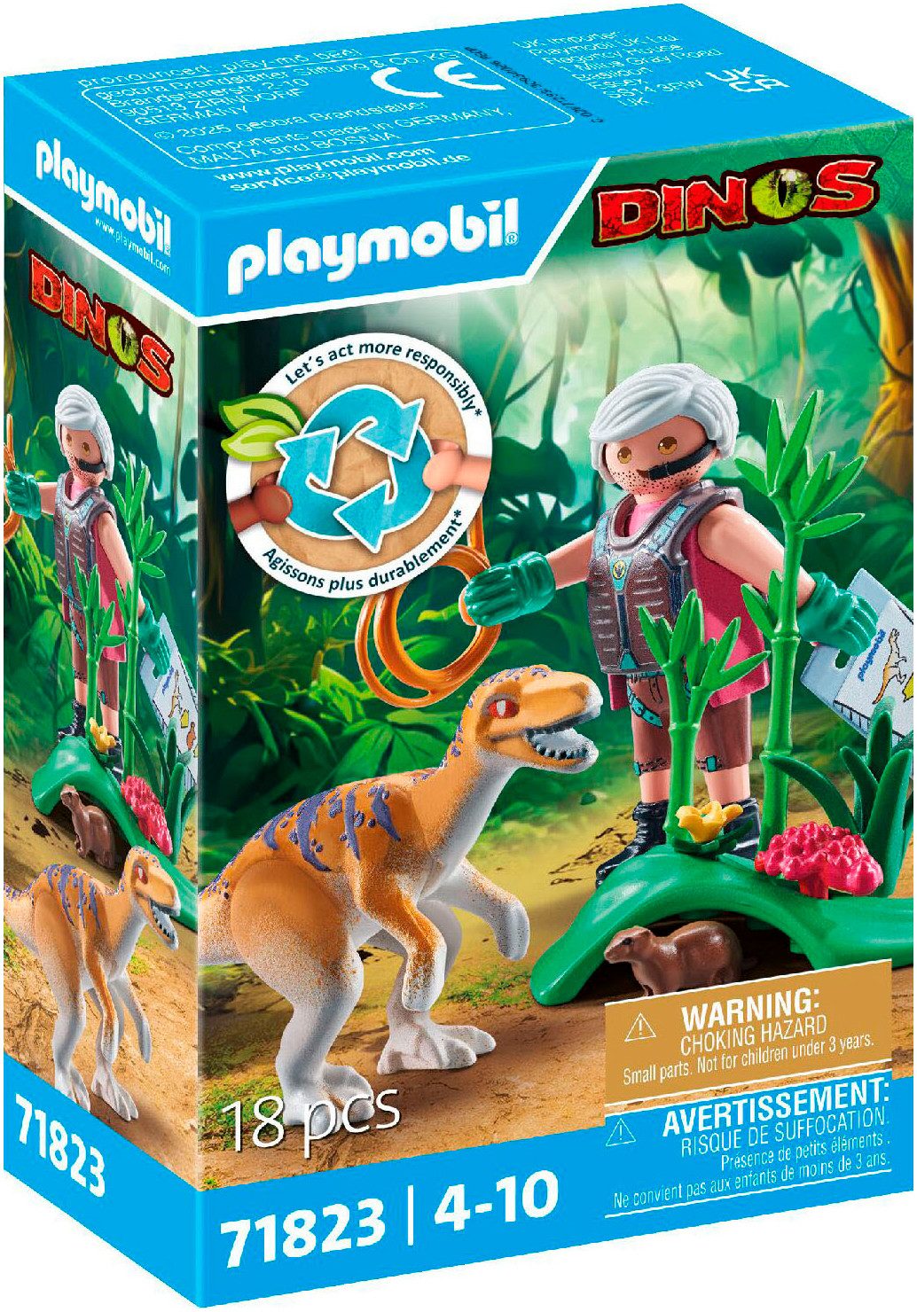 Playmobil® Velociraptor (71823), Playmobil Dinos Konstruktions-Spielset,