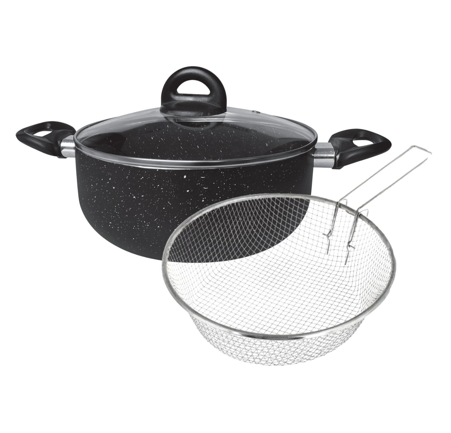 Cheffinger Topf-Set Frittiertopf Fritteuse Pommes Topf