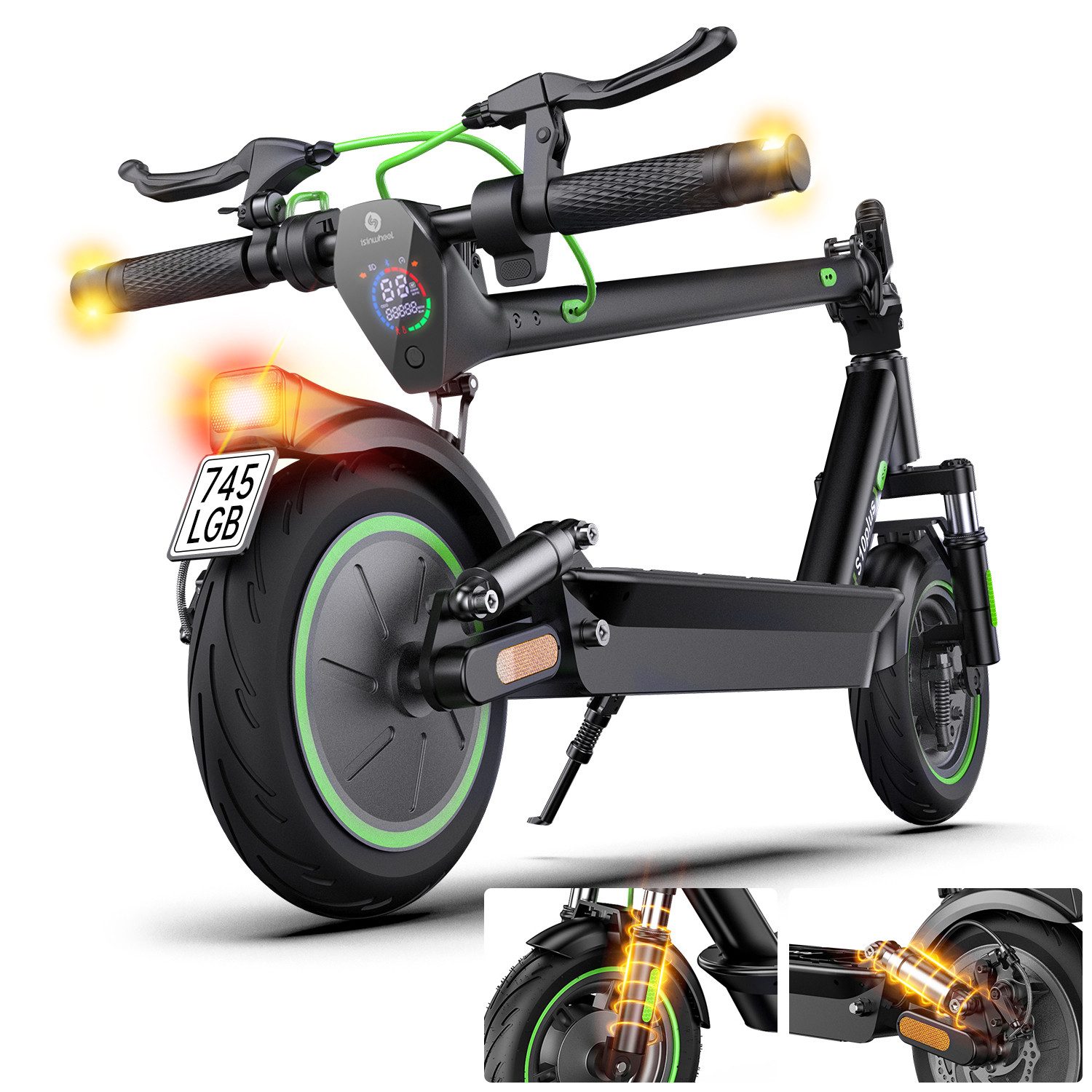 iSinwheel E-Scooter mit Straßenzulassung (ABE),Klappbarer Elektroroller