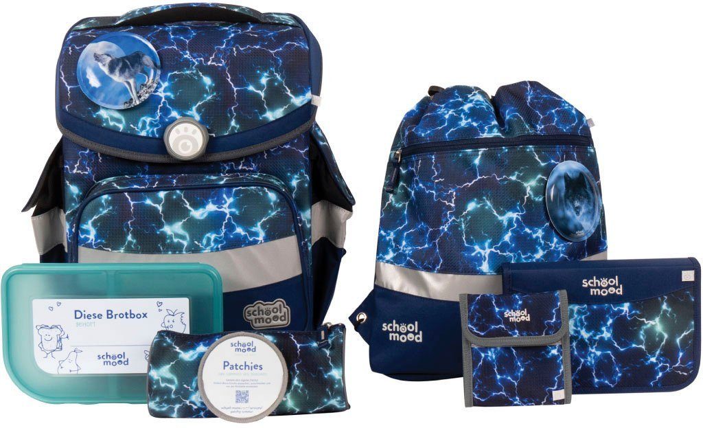 SCHOOL-MOOD® Schulranzen Timeless, Felix (Wolf) (Set,