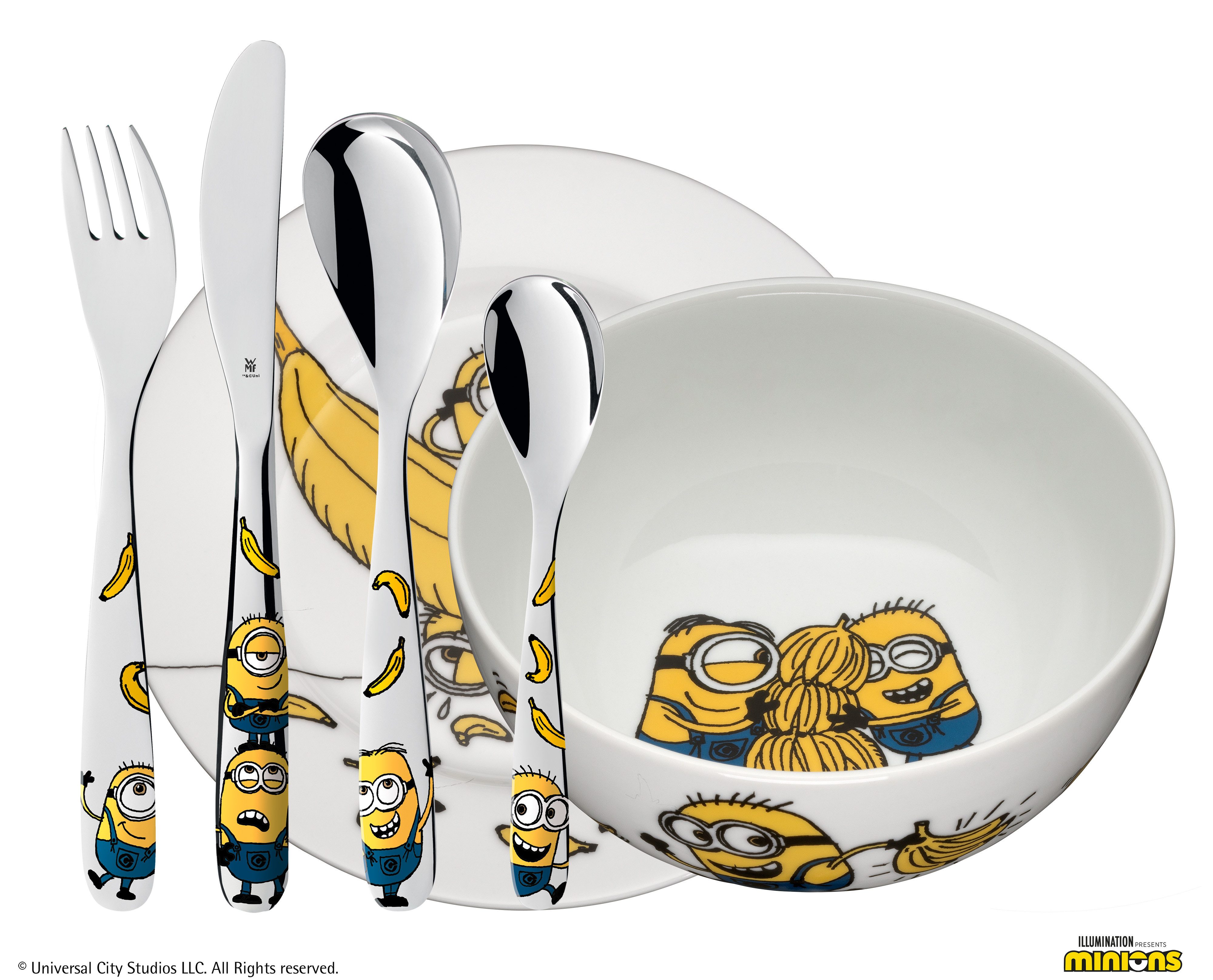 WMF Kindergeschirr-Set Minions (6-tlg), 1 Personen,