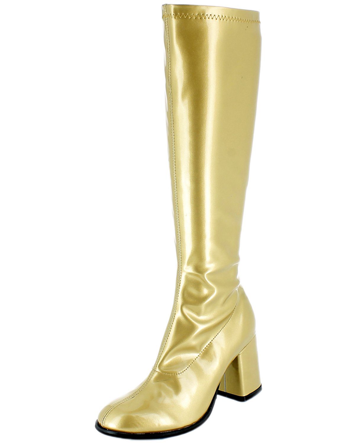 Das Kostümland Gogo Damen Retro Lackstiefel,